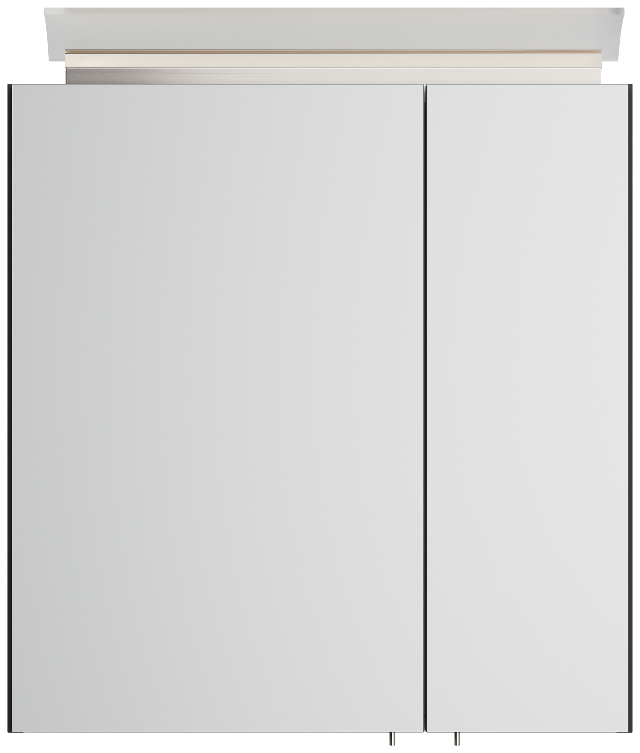 Spiegelschrank 60cm inkl. Design LED-Lampe und Glasböden grafit