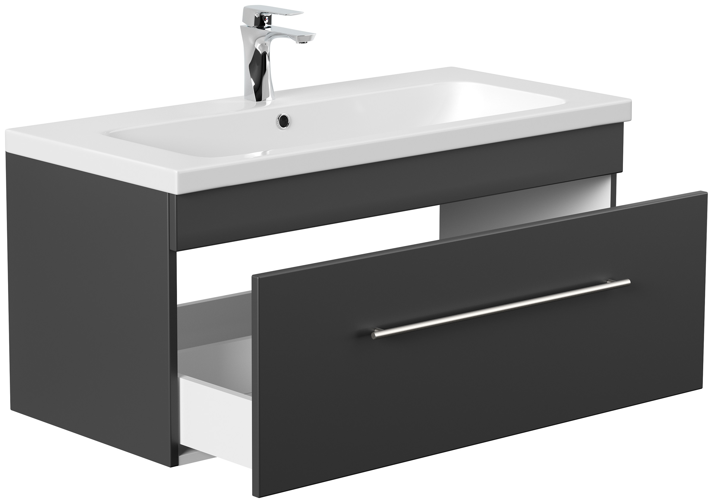 Badmöbel Diora 100cm SoftClose schwarz