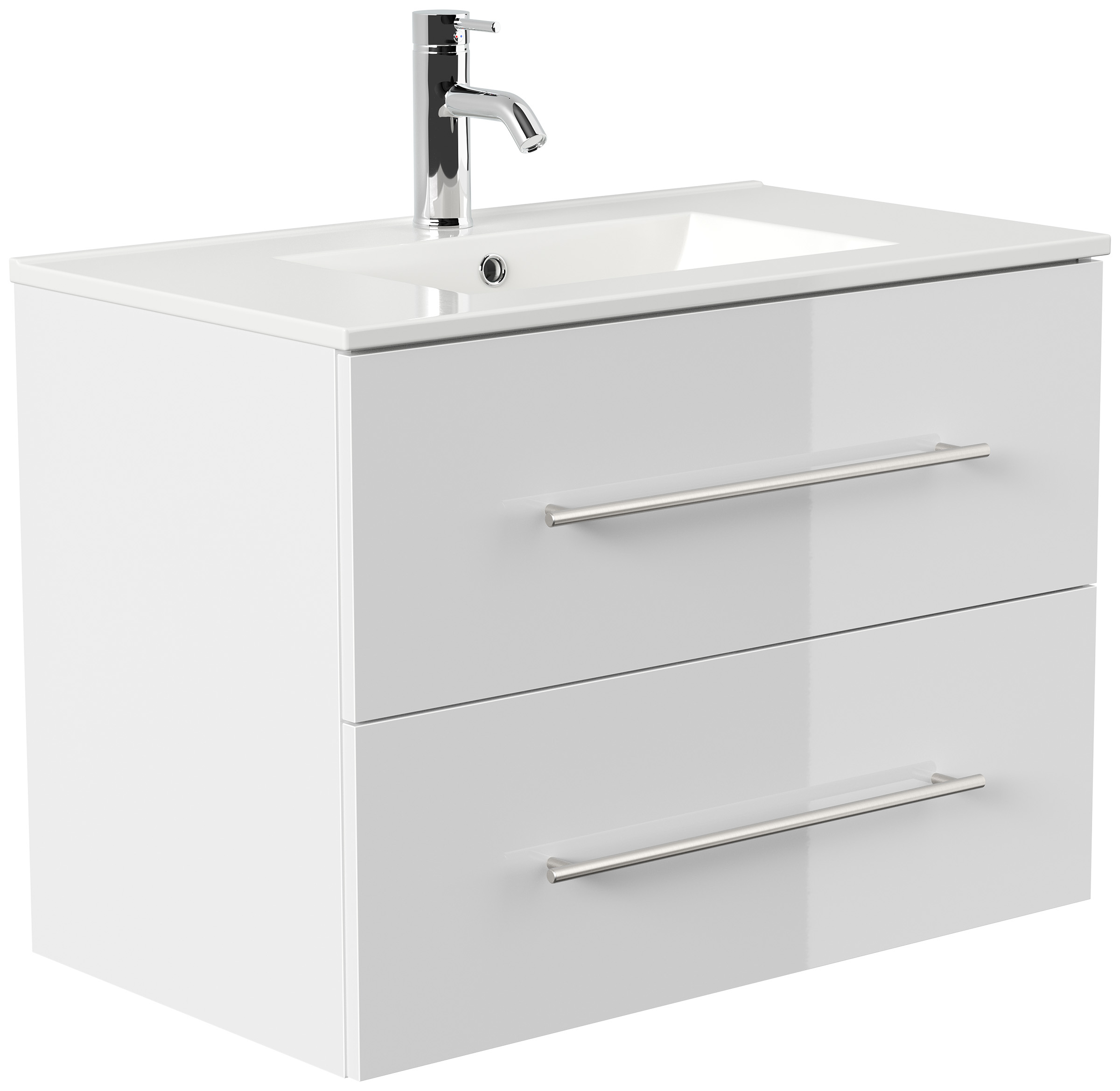 Badmöbel Set Firenze 80 2tlg. Spiegelschrank Softclose weiß hochglanz