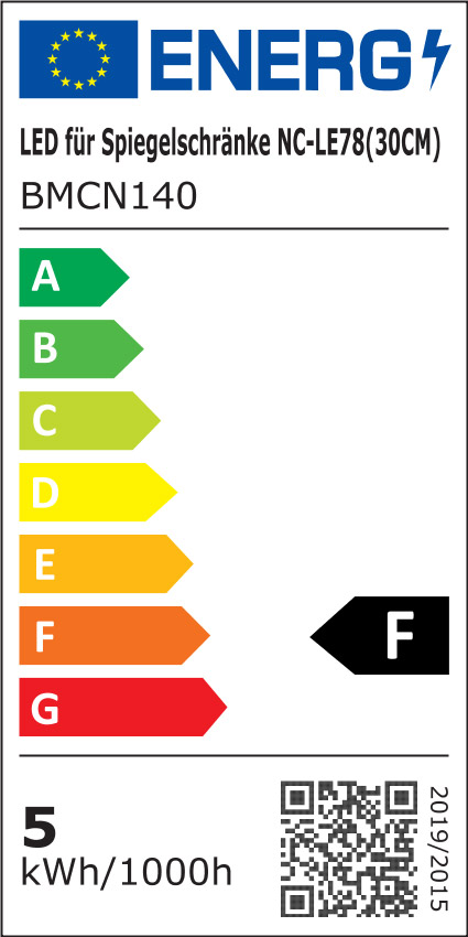 LED-Leuchte 30cm für Spiegel und Spiegelschränke
