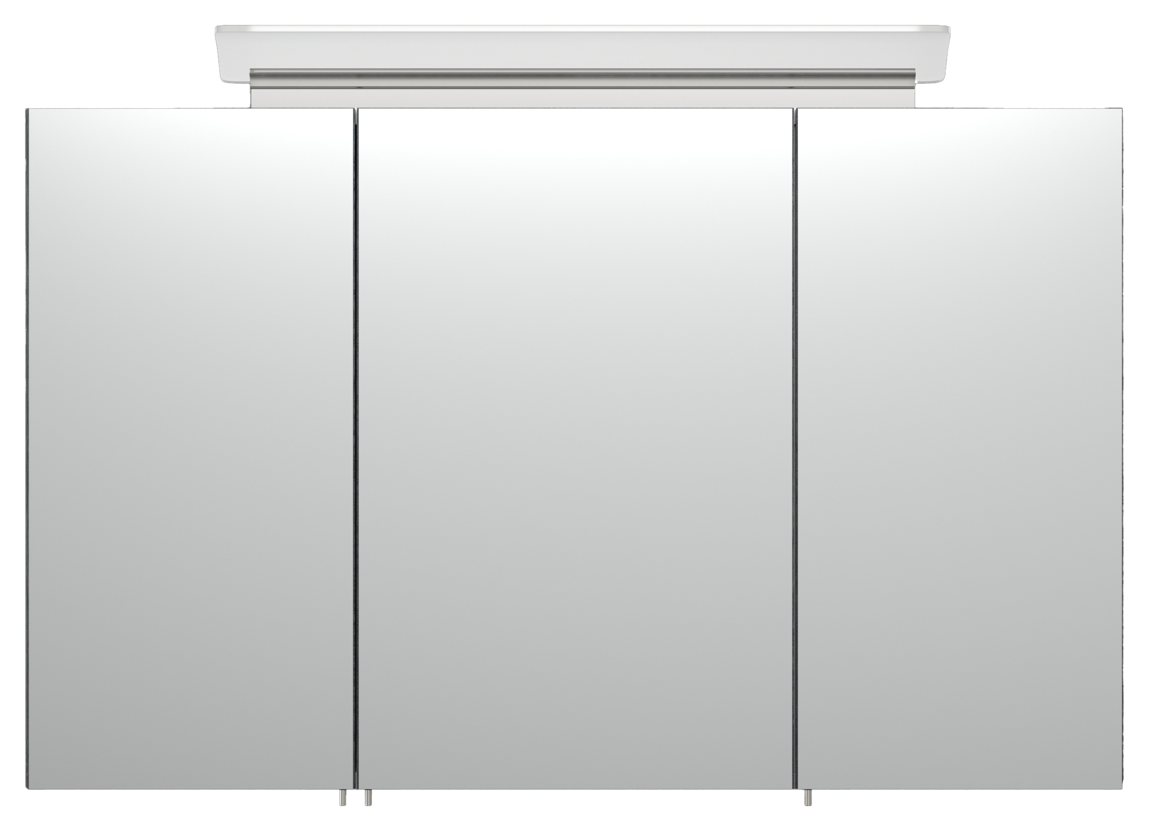Spiegelschrank 100cm inkl. Design LED-Lampe und Glasböden anthrazit gemasert