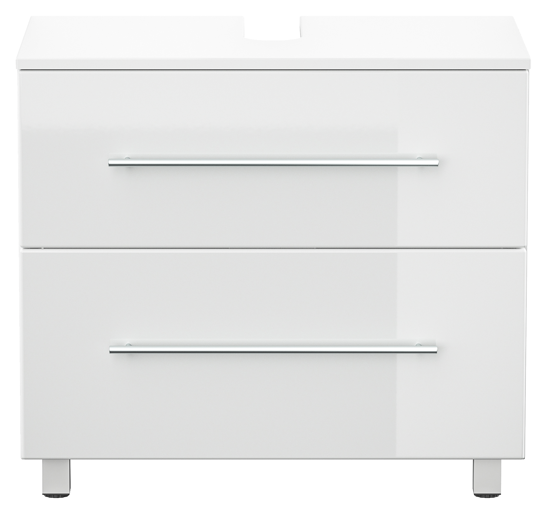 Universal Unterbau auf Standfüßen 70 cm SoftClose weiss hochglanz
