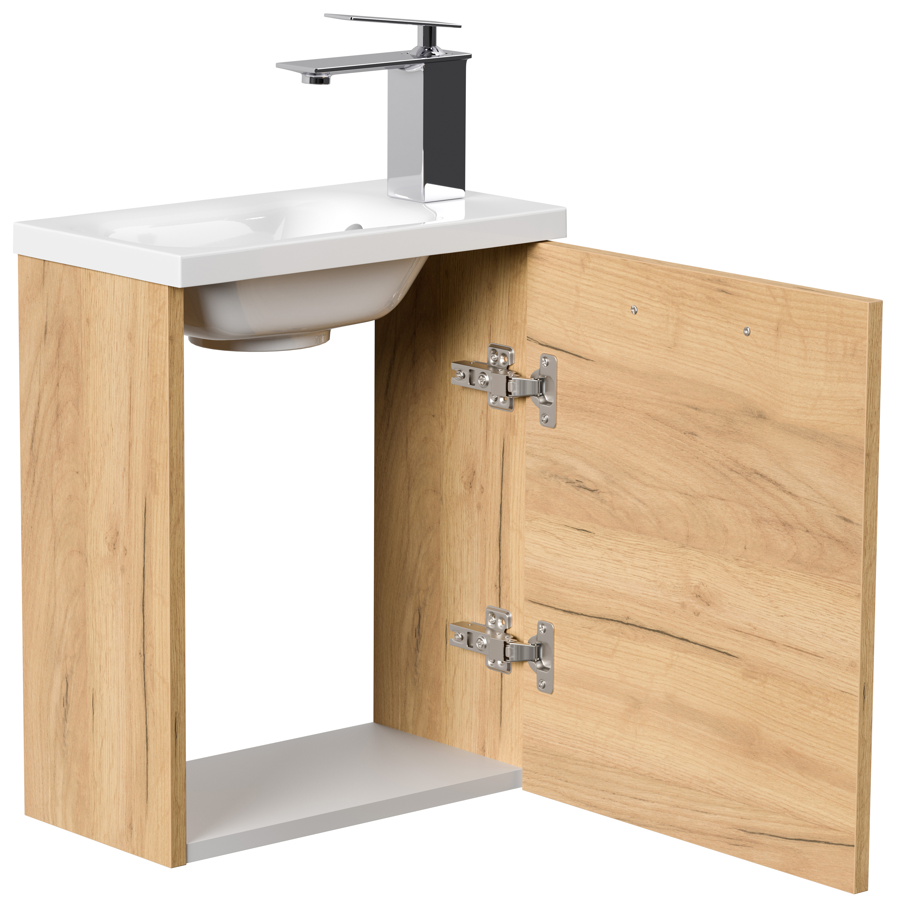 Gäste WC Badmöbel Pico Slimline 40cm SoftClose eiche gold