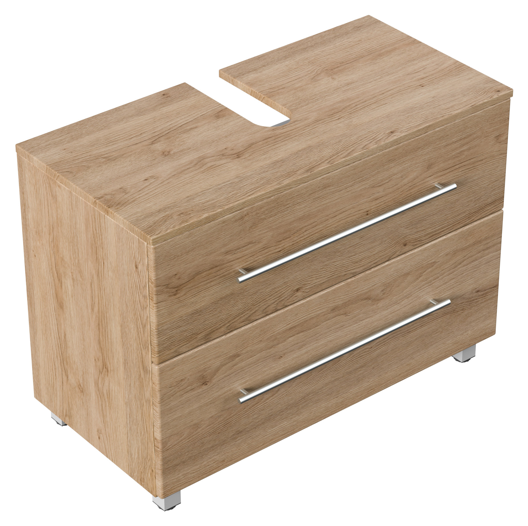 Universal Unterbau auf Standfüßen 85 cm SoftClose eiche hell