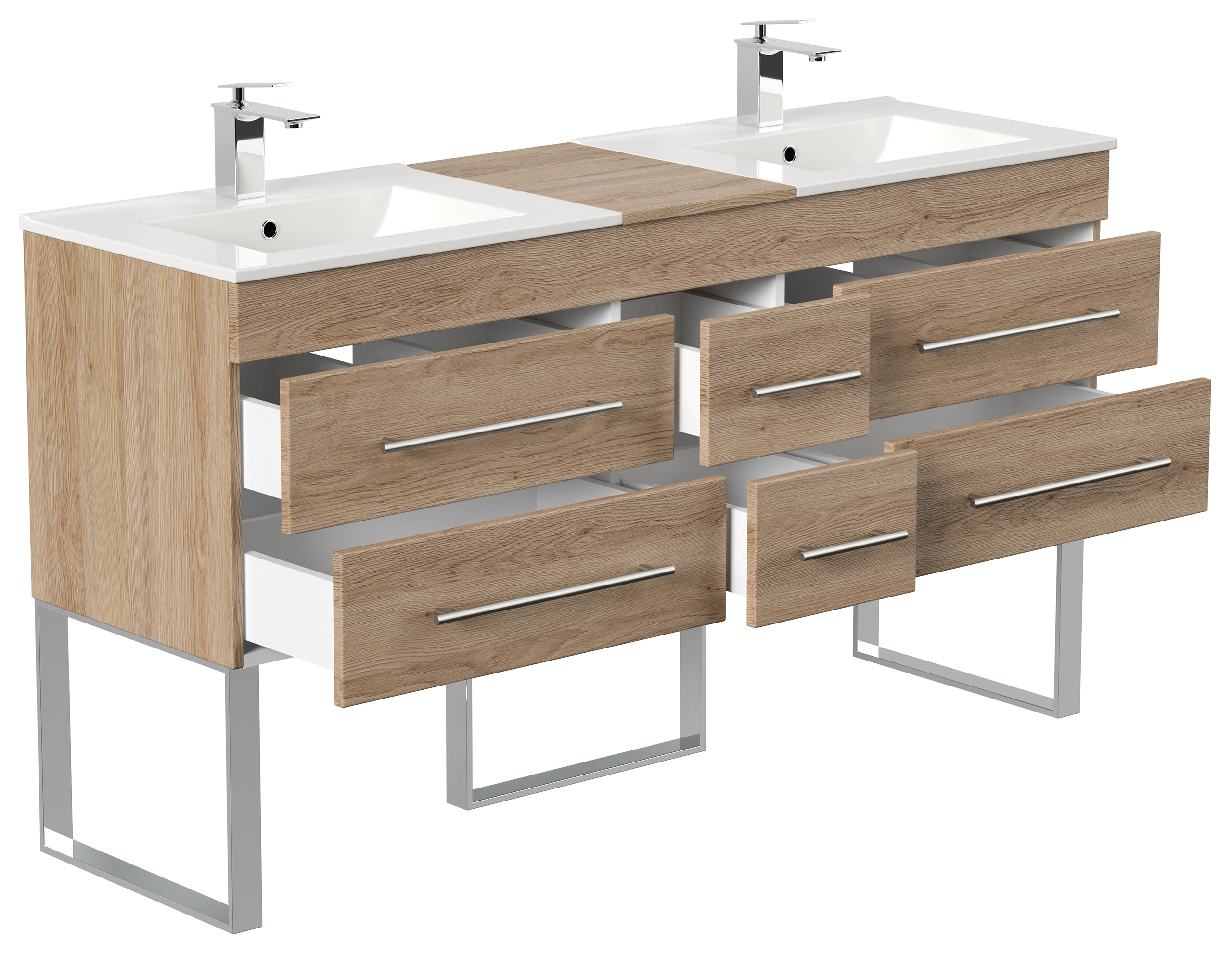 Stand Badmöbel Roma XL SoftClose eiche hell