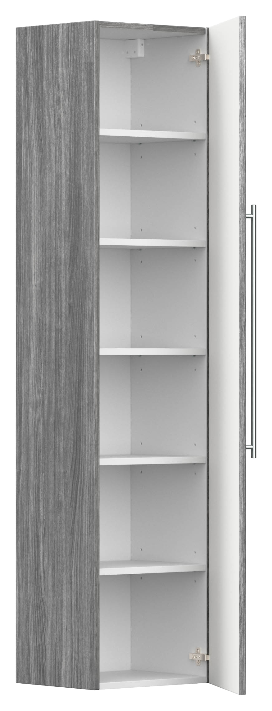 Badmöbel-Set Vitro XL 4-tlg. inkl. Glasbecken LED-Spiegel SoftClose silbereiche