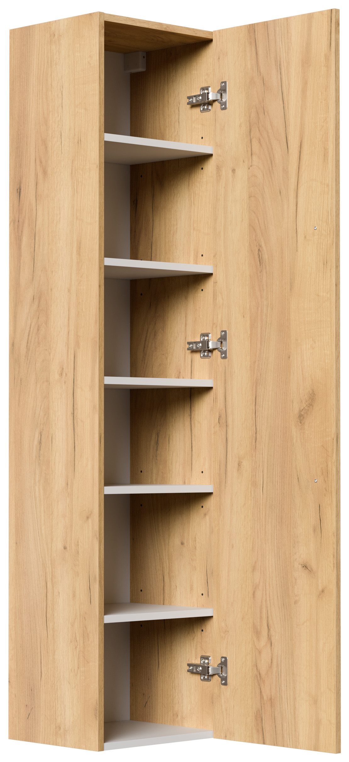 Badmöbelset Roma XL 5-teilig LED-Spiegel Seiten-, Hoch- & Midischrank eiche gold