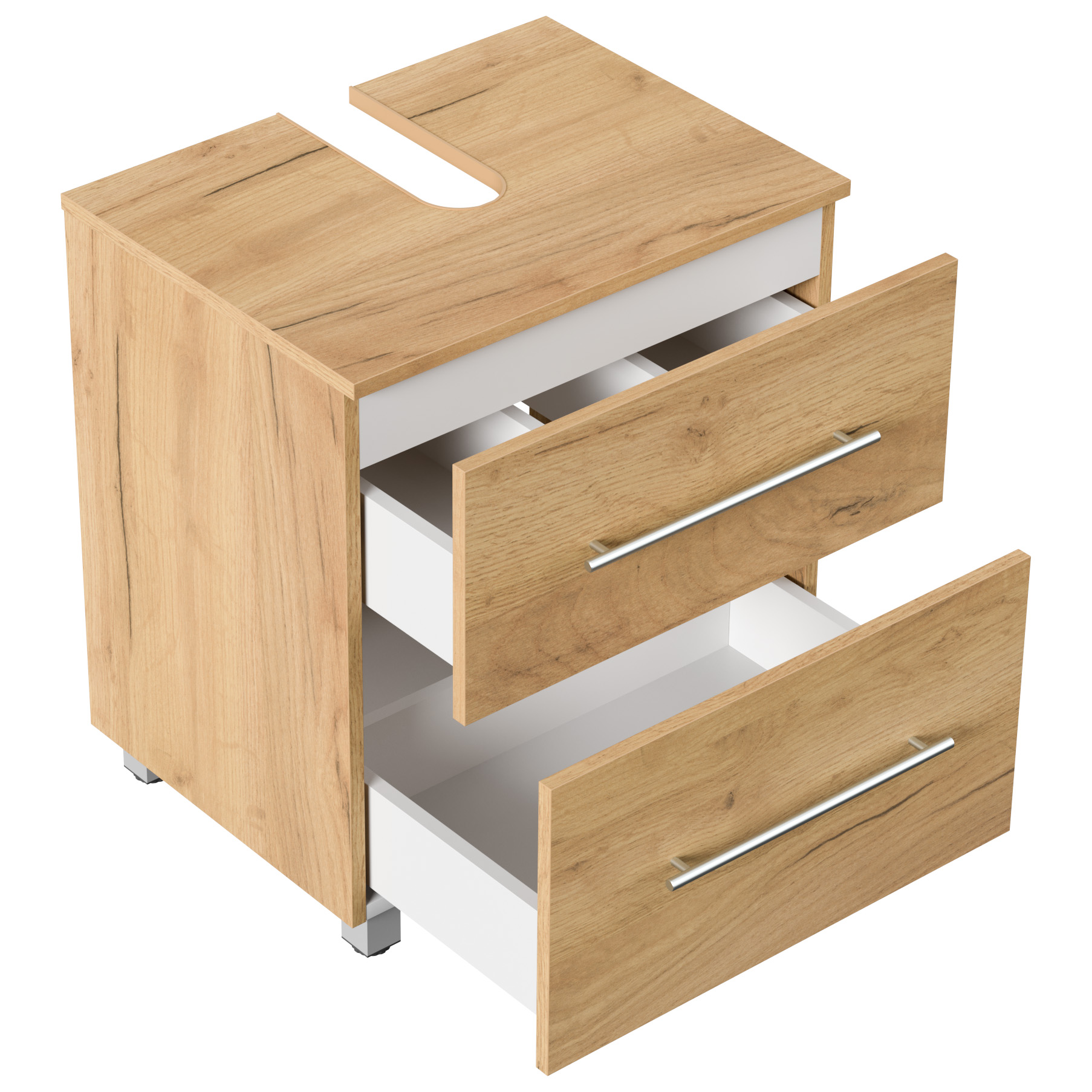 Universal Unterbau auf Standfüßen 55 cm SoftClose eiche gold