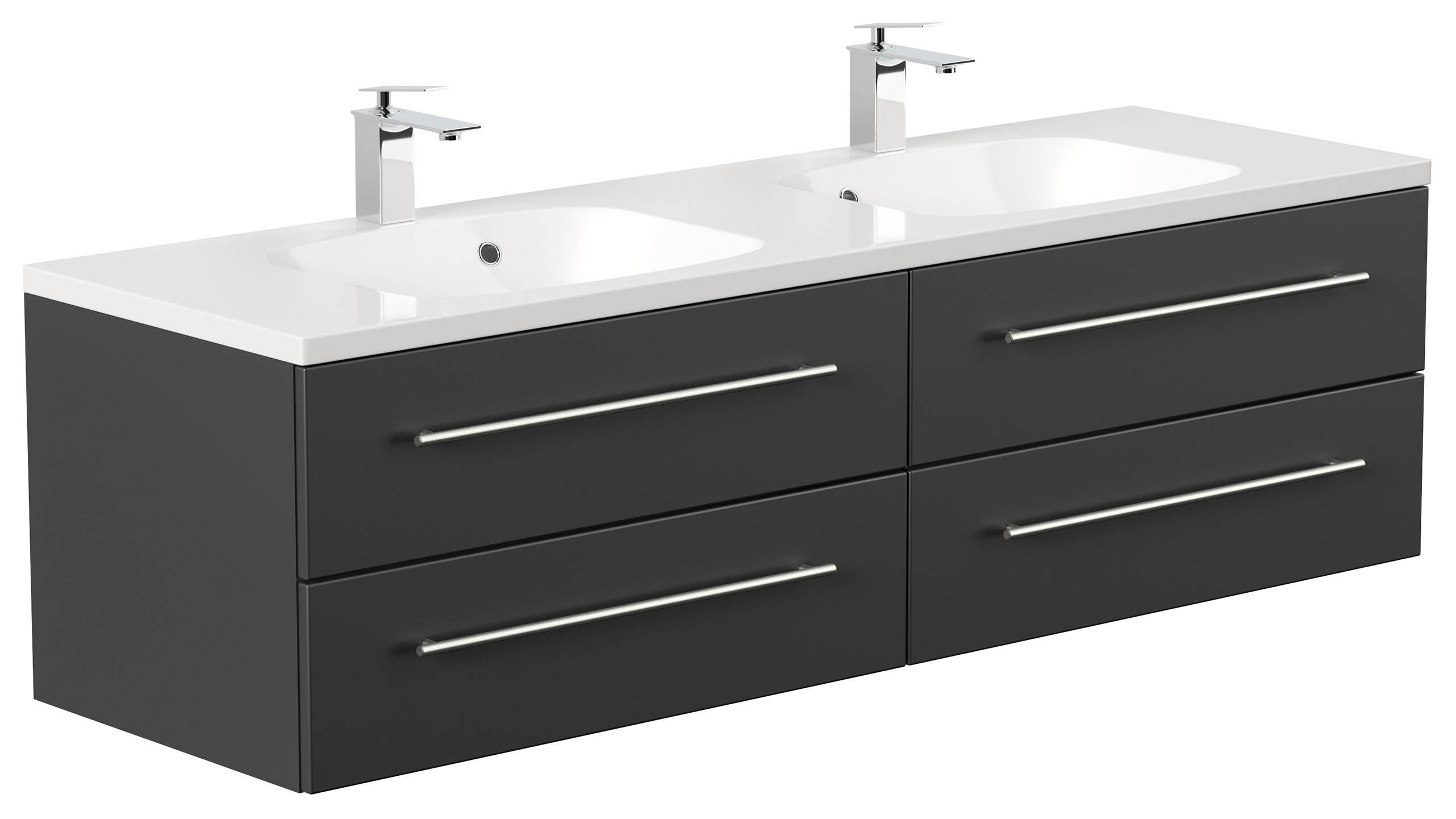 Badmöbel Colossos 160 SoftClose schwarz