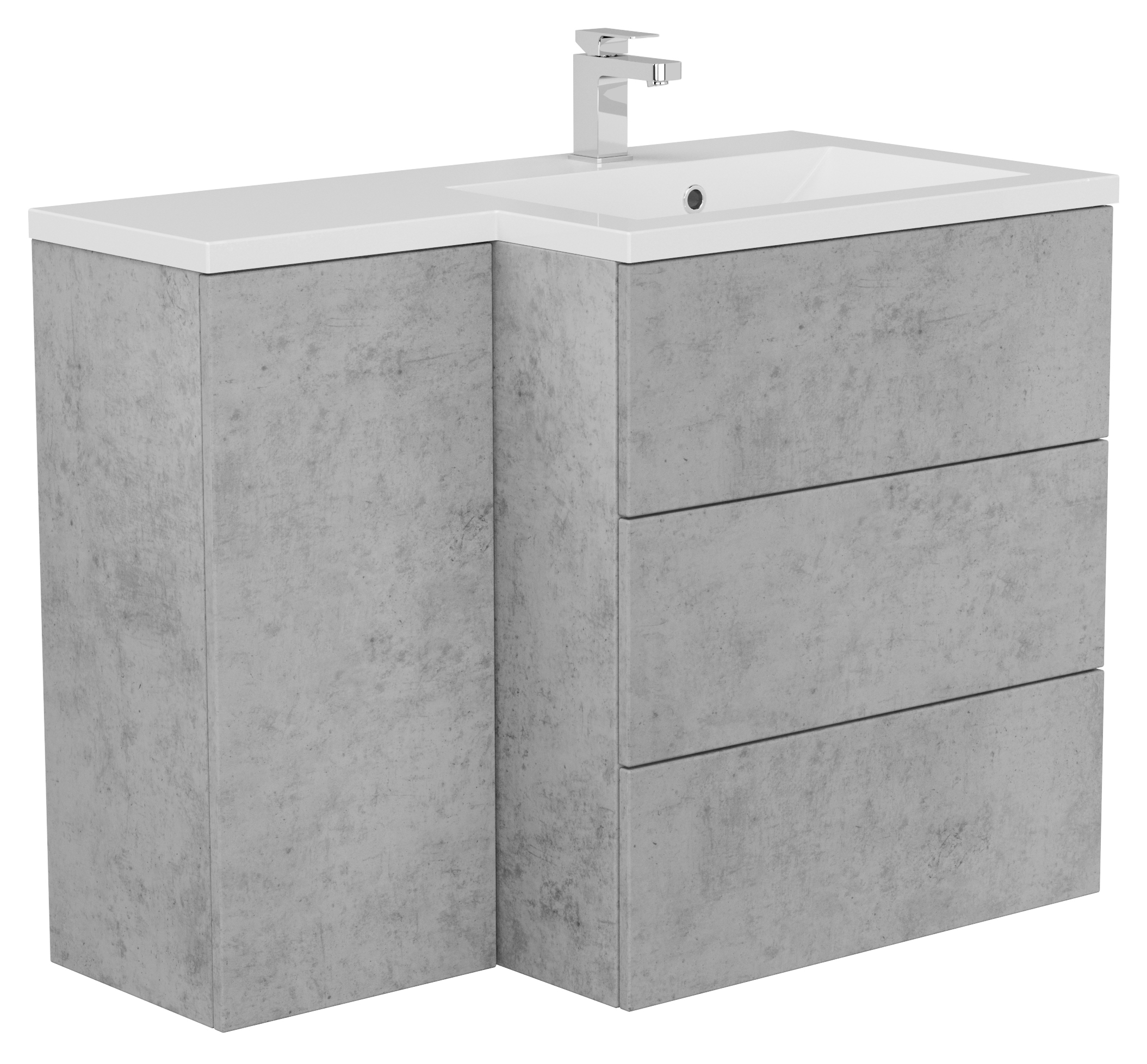 Badblock Adelia links SoftClose beton