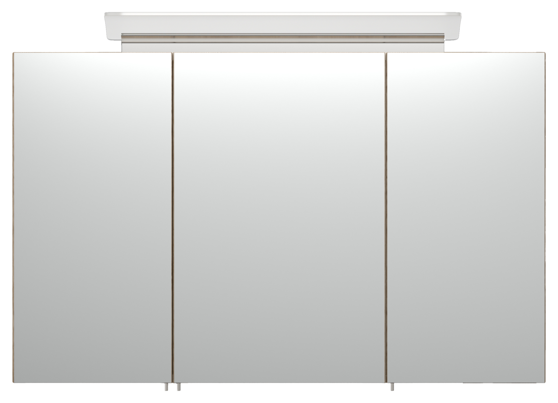 Spiegelschrank 100cm inkl. Design LED-Lampe und Glasböden eiche hell