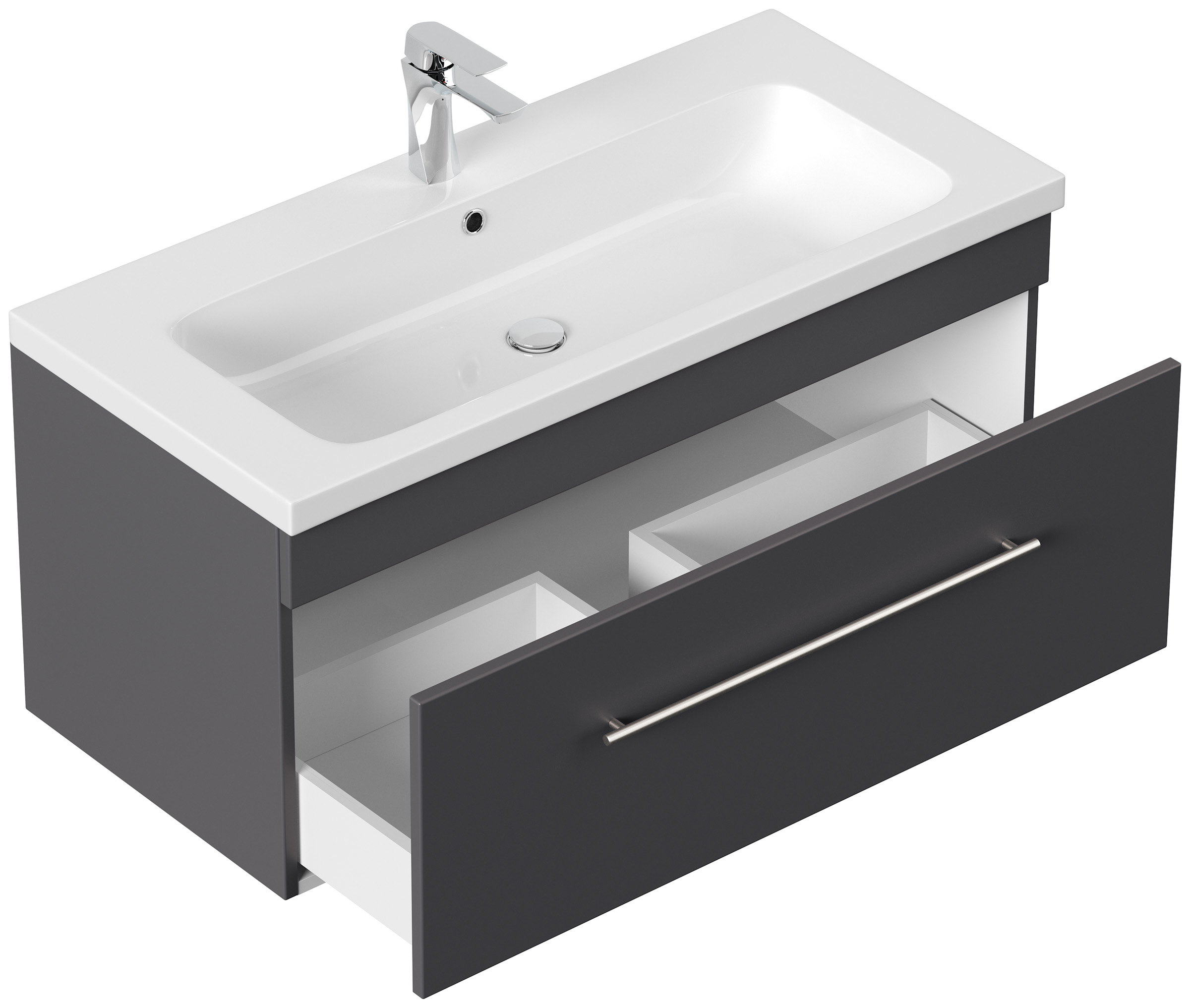 Badmöbel Diora 100cm SoftClose anthrazit