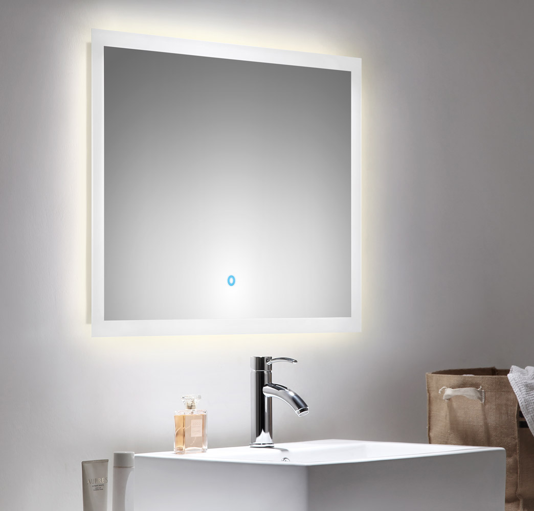 Badmöbel Mars 800 2-teilig mit LED Spiegel SlimLine SoftClose weiss hochglanz