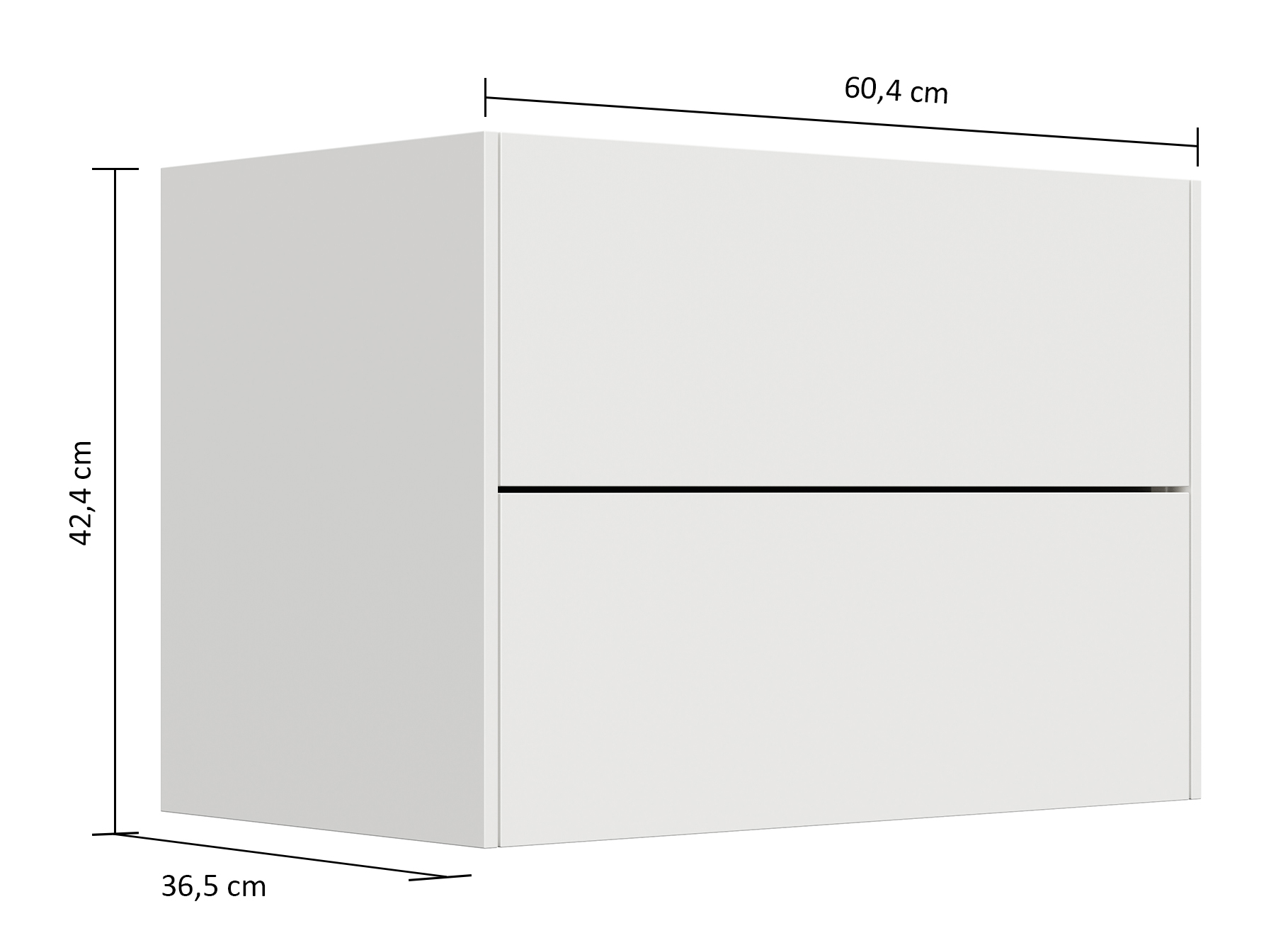 Hängeschrank Urban Slimline Konsole 2 Schubladen Push-to-open Kubanit