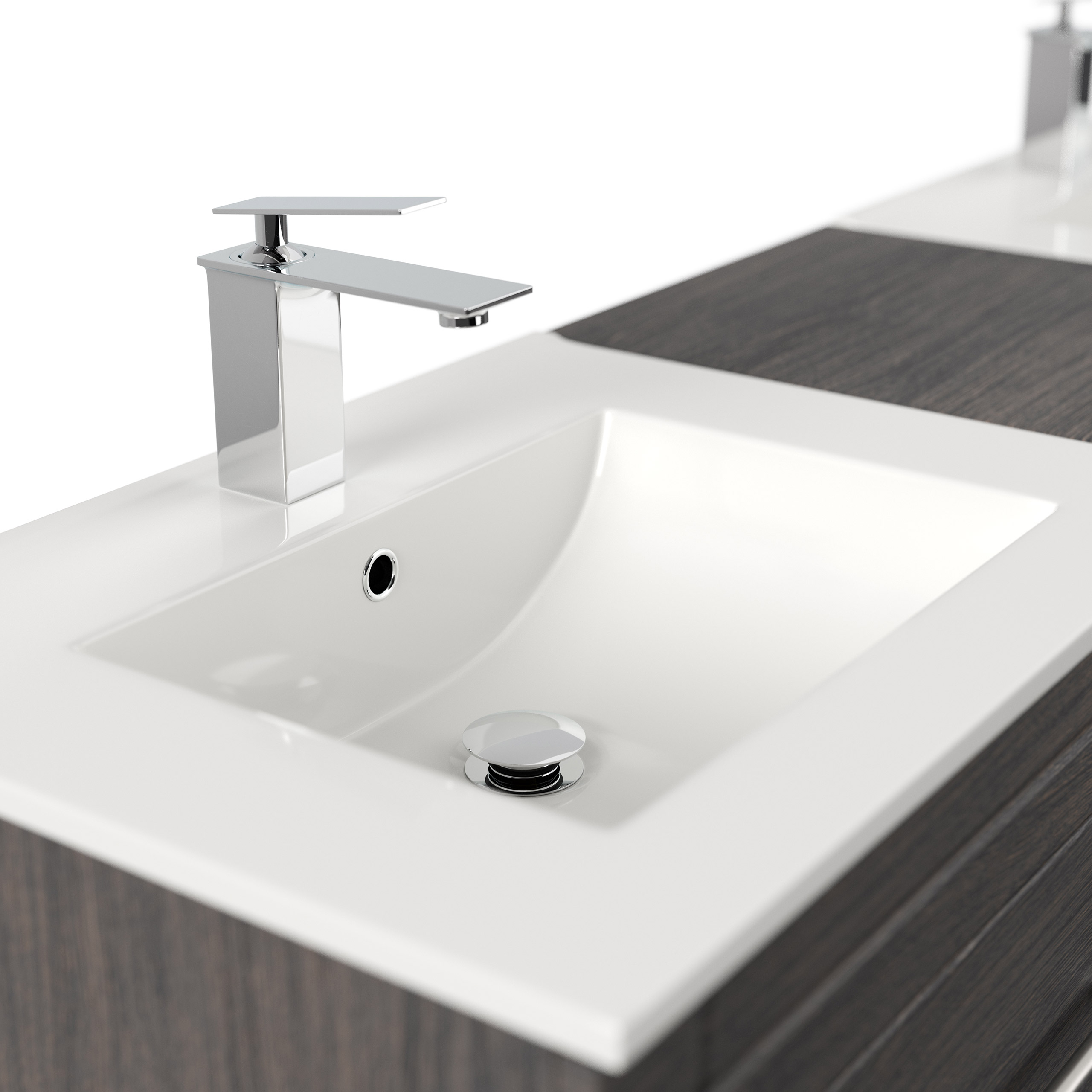 Stand Badmöbel Cosmo Modern SoftClose anthrazit gemasert