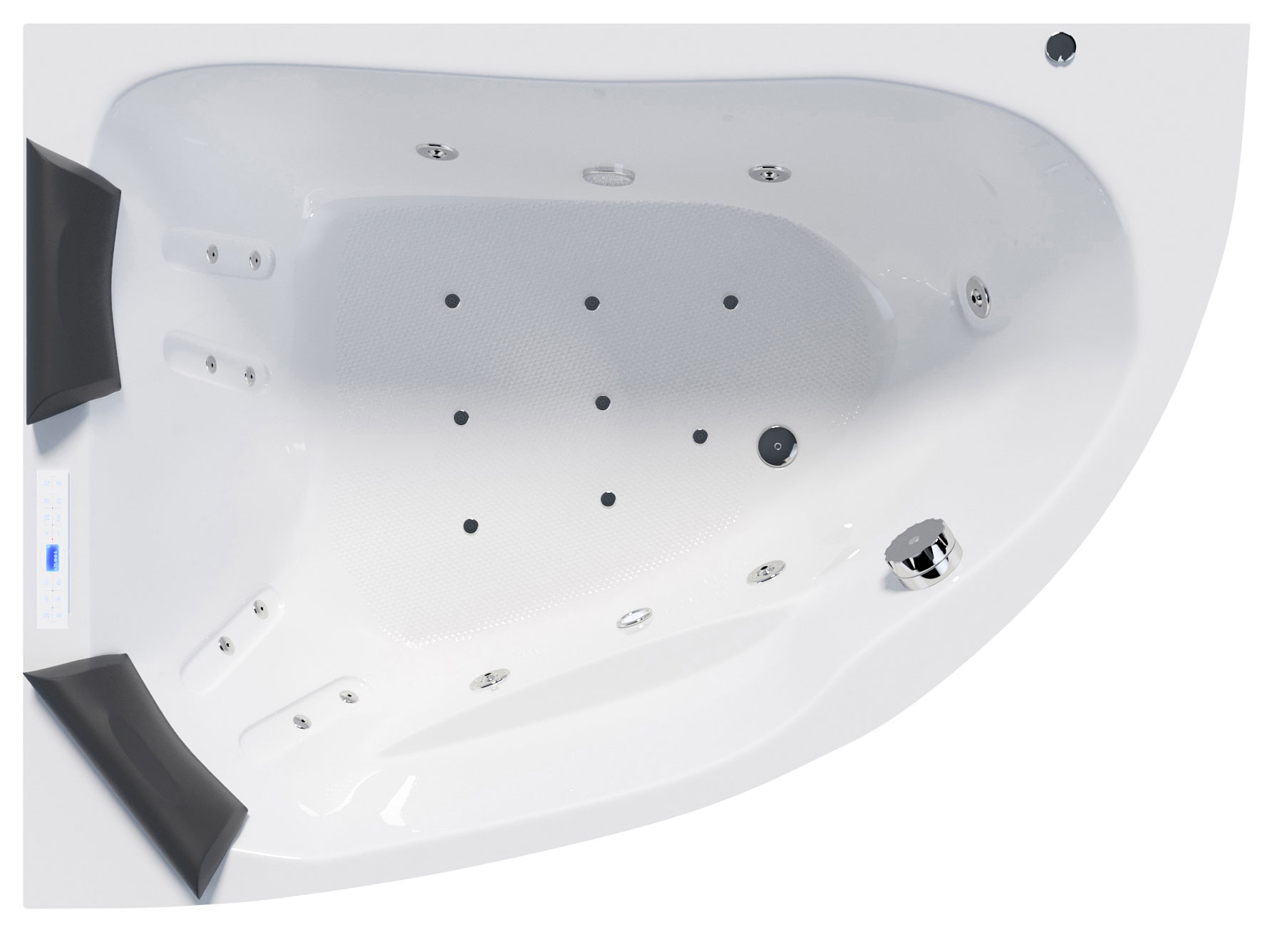 Eck Whirlpool Royal XL 180x130 links Made in Germany 21 Düsen Befüllung Überlauf