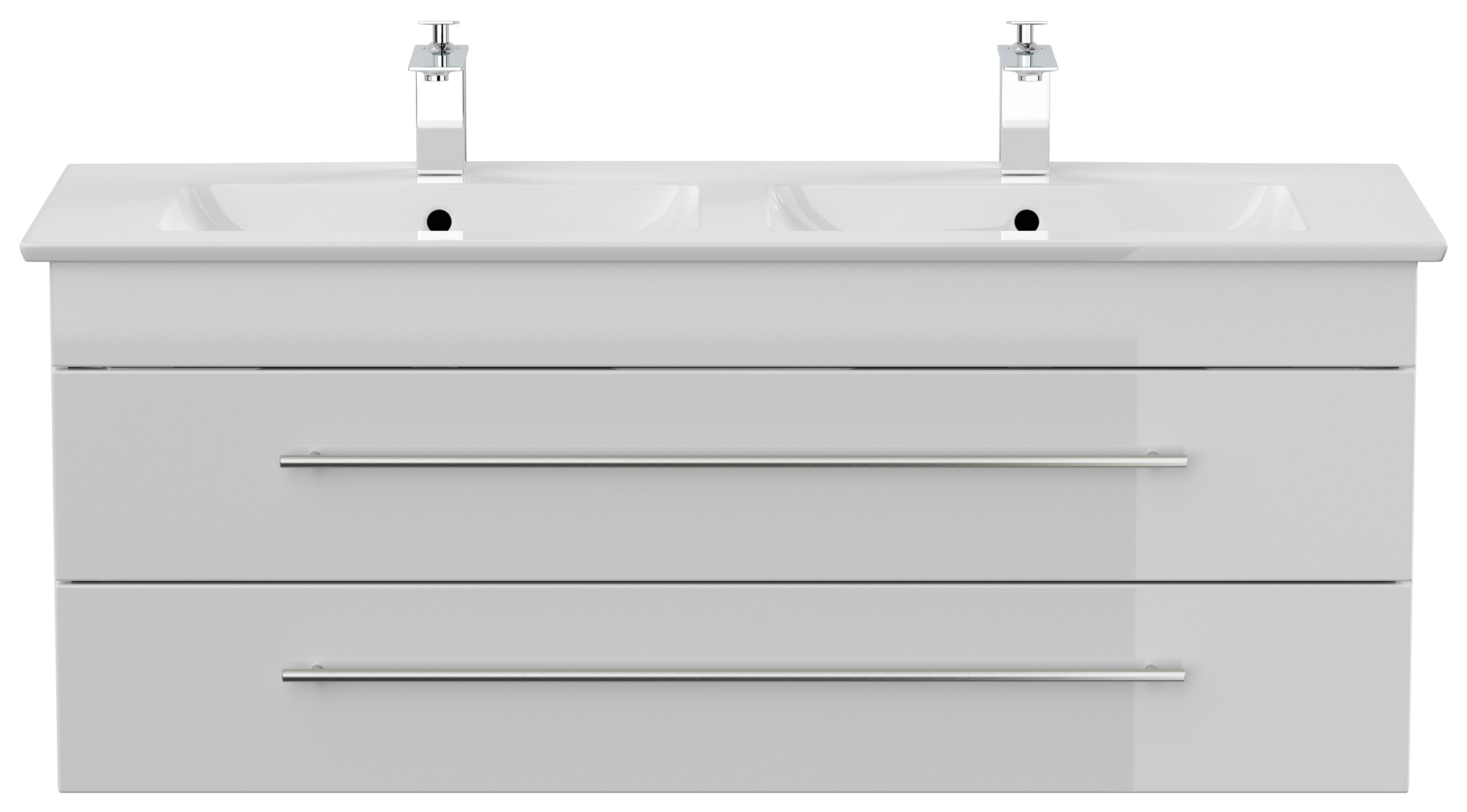 Badmöbel mit Villeroy & Boch Venticello Waschbecken 130 cm Doppel Weiss