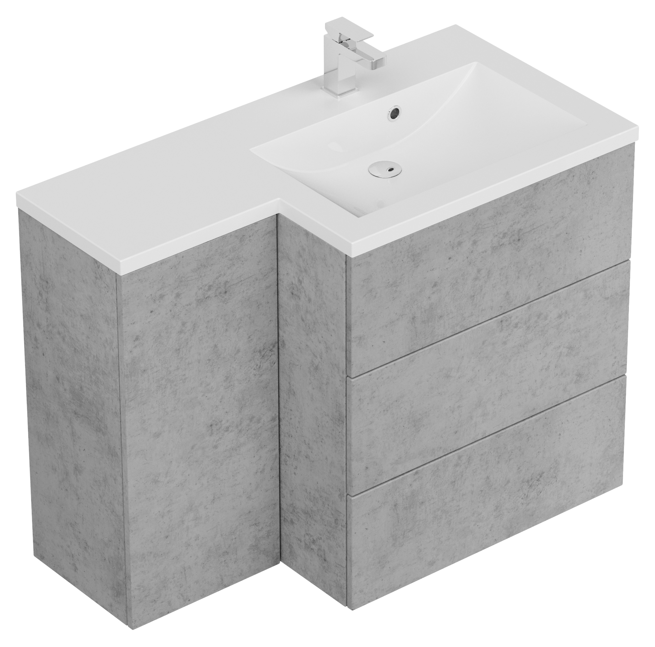 Badblock Adelia links SoftClose beton