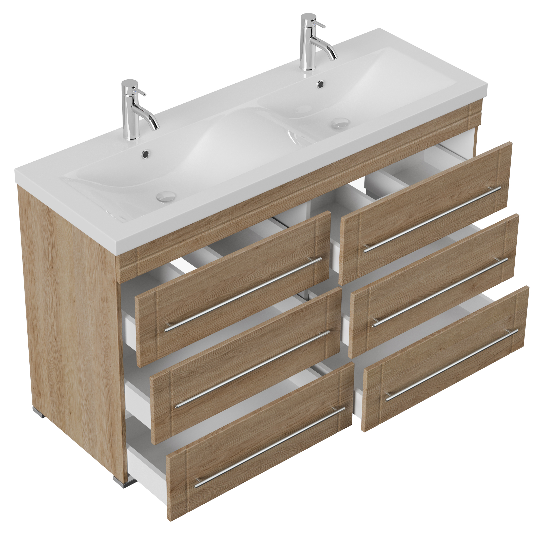 Stand Badmöbel Gallo Modern SoftClose eiche hell