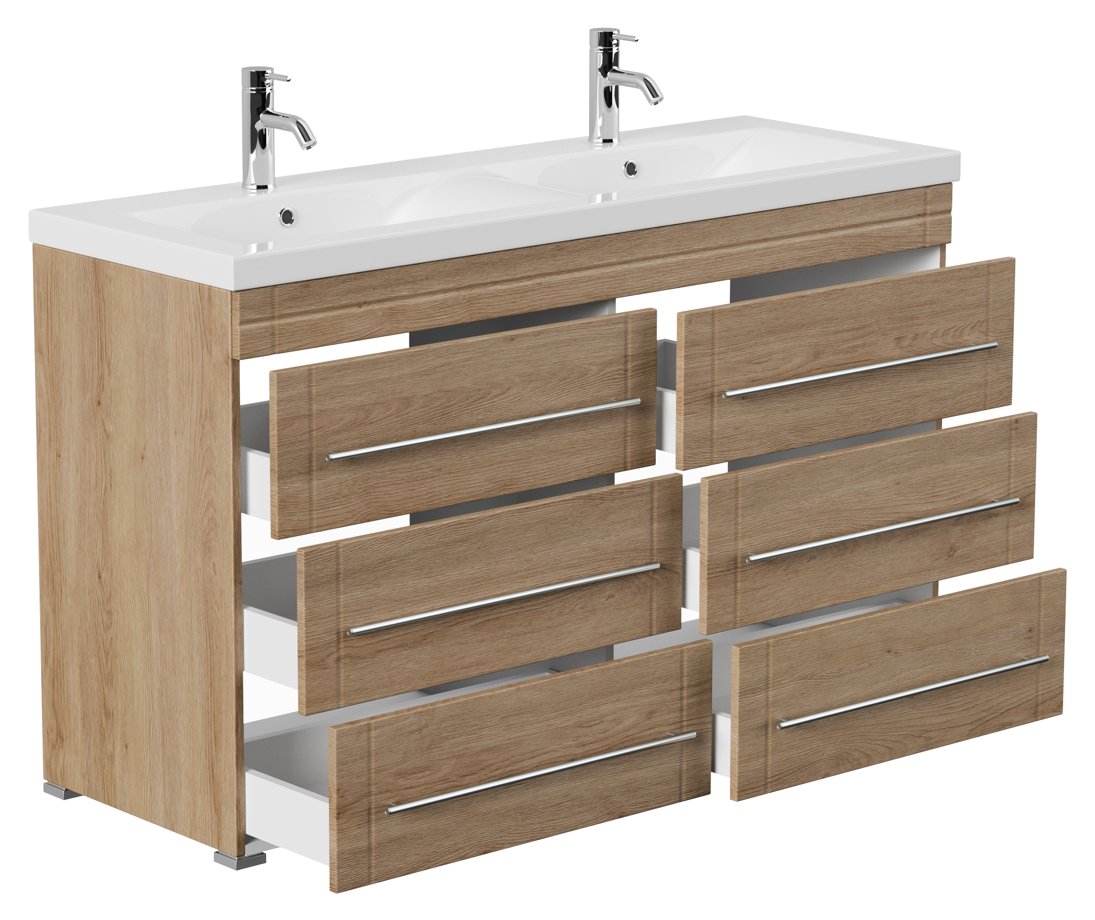 Stand Badmöbel Gallo Modern SoftClose eiche hell