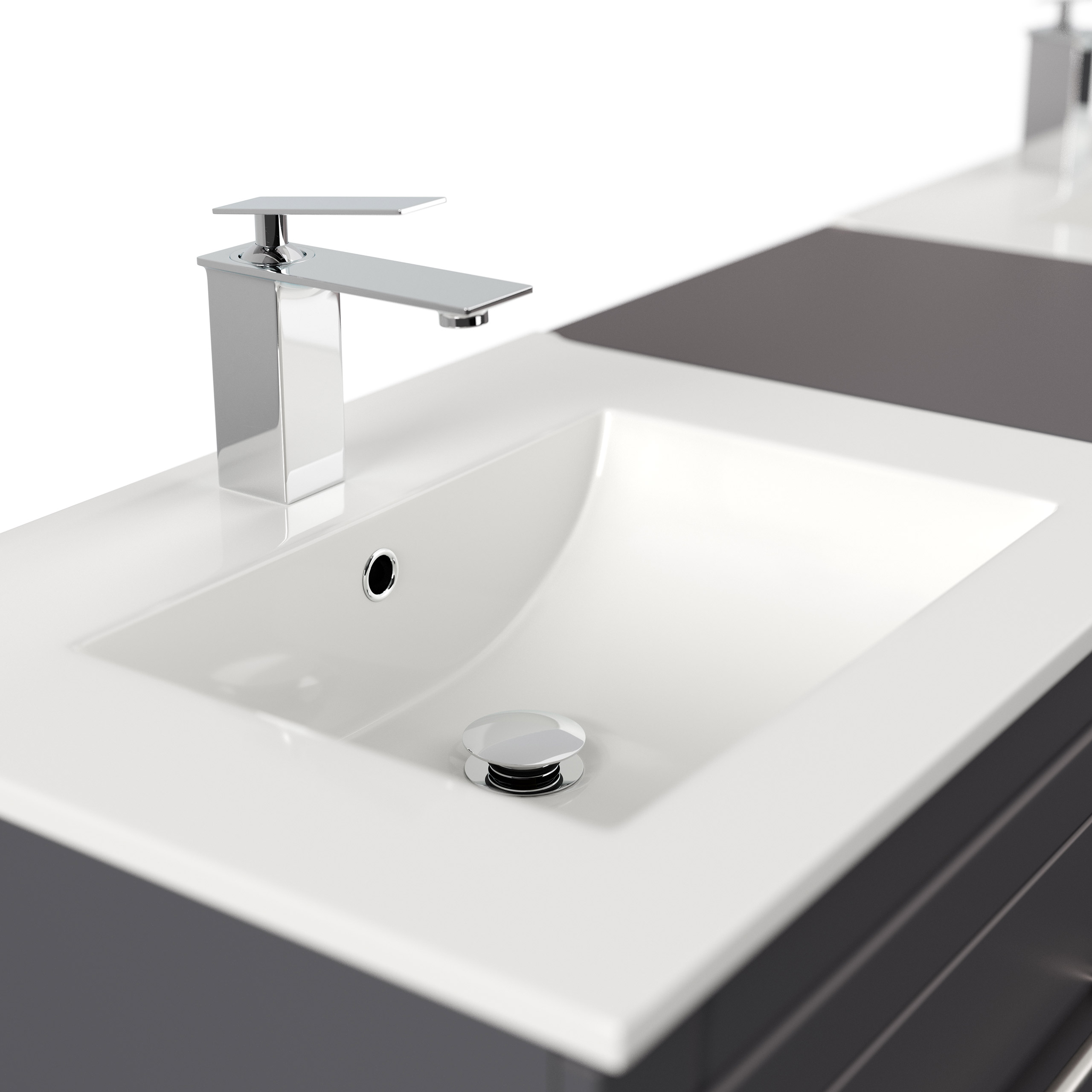 Stand Badmöbel Cosmo Modern SoftClose anthrazit