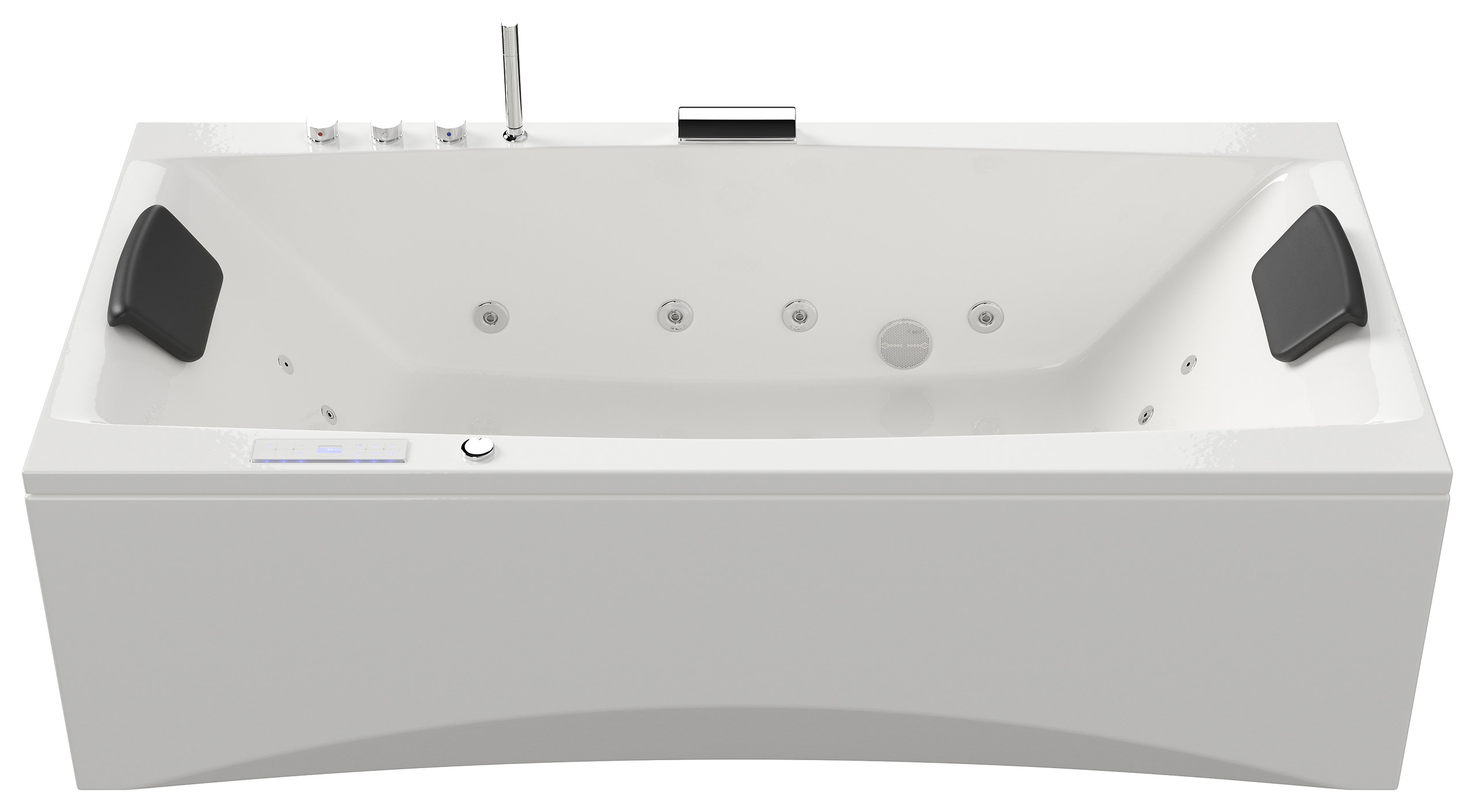 Rechteck Whirlpool Unity 190x90 Made in Germany 24 Massagedüsen mit Armatur