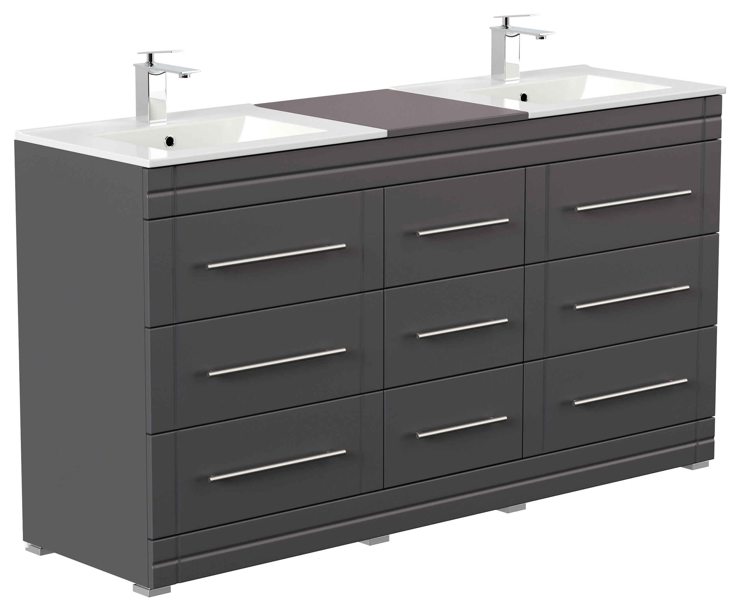Stand Badmöbel Cosmo Modern SoftClose anthrazit