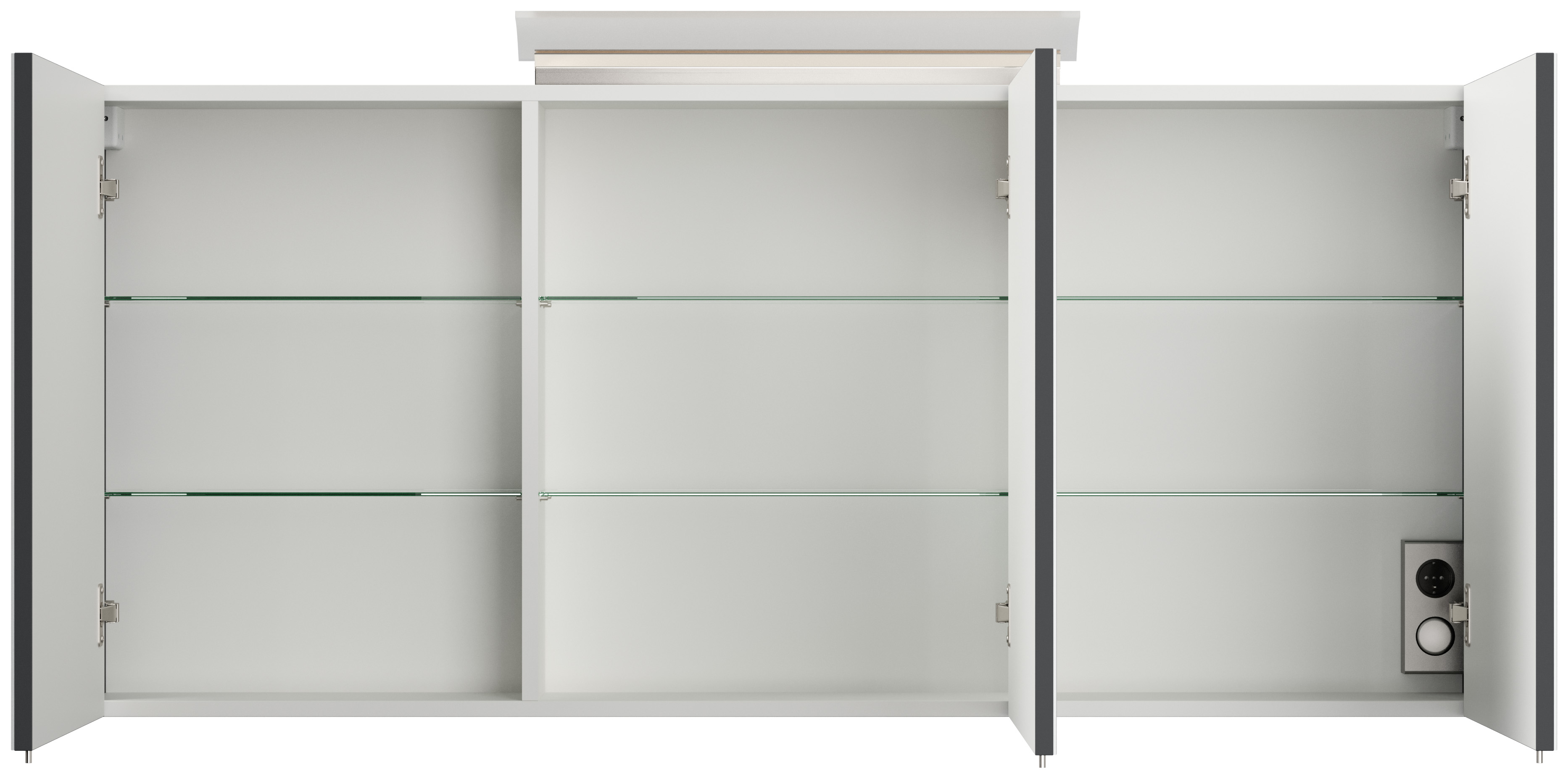 Badmöbelset Roma XL 2-teilig mit Spiegelschrank  grafit