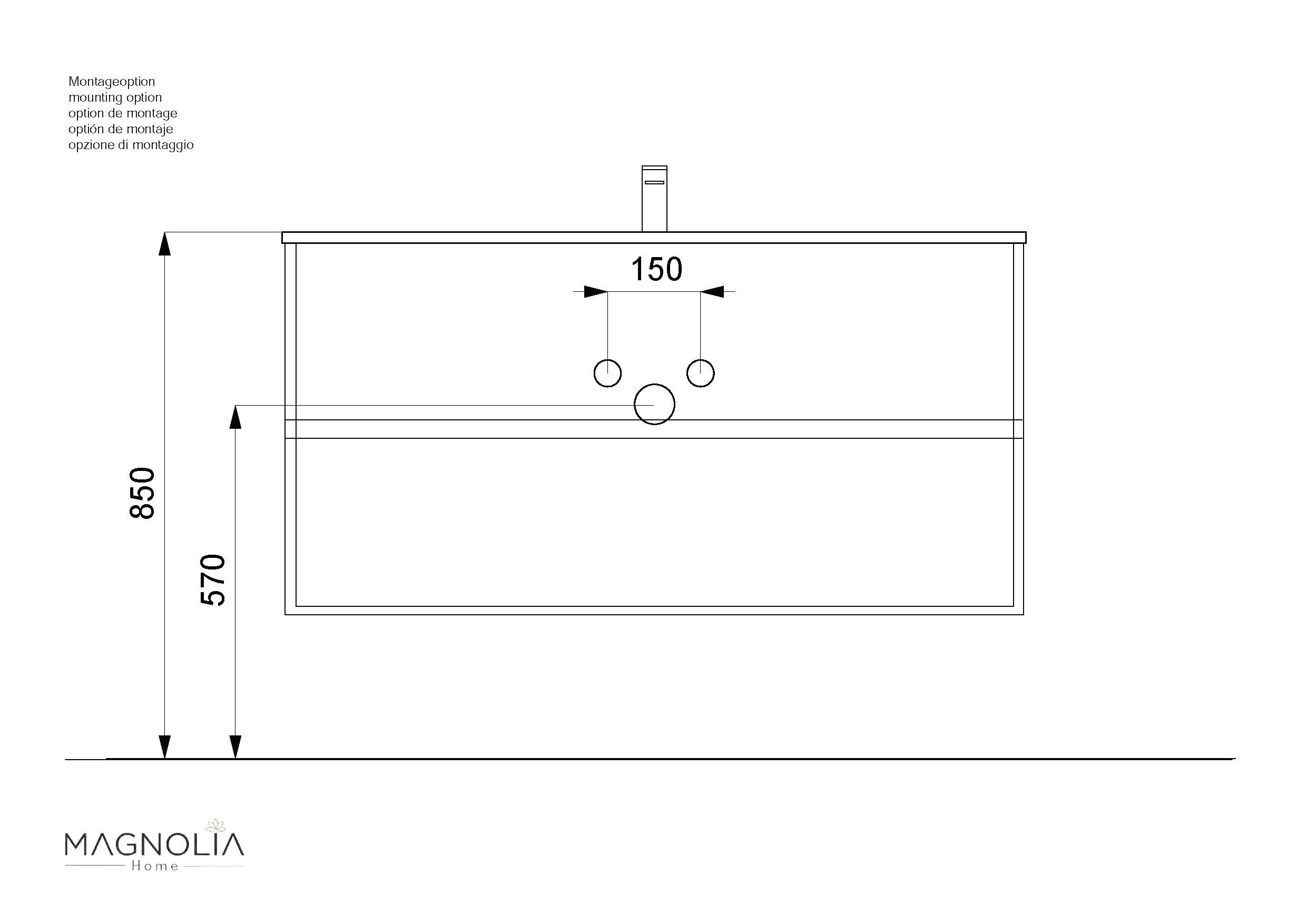 Badmöbel Set Taifun 3tlg. 120 cm mit Spiegelschrank & Hochschrank Grafit