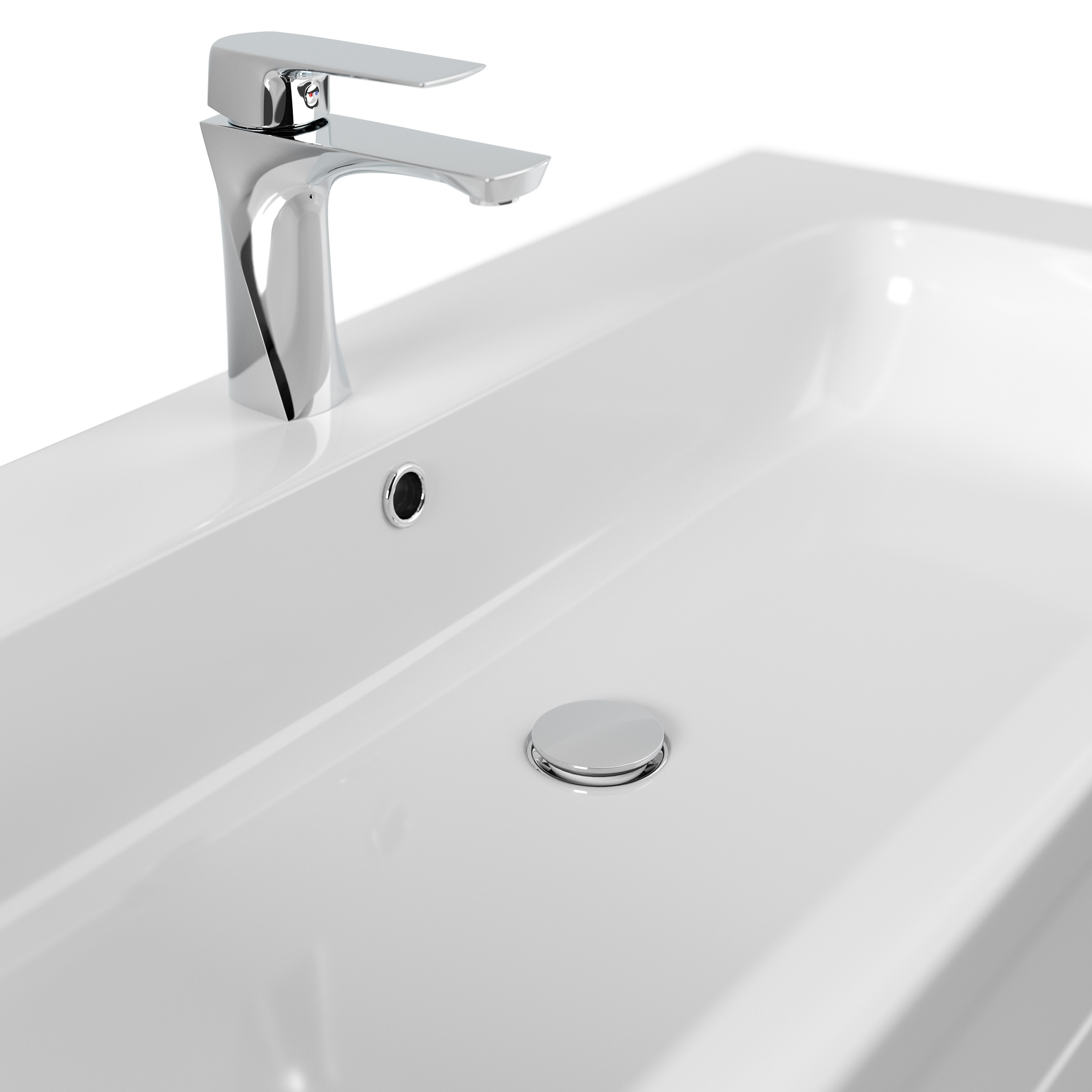 Badmöbel Diora 100cm SoftClose weiß hochglanz
