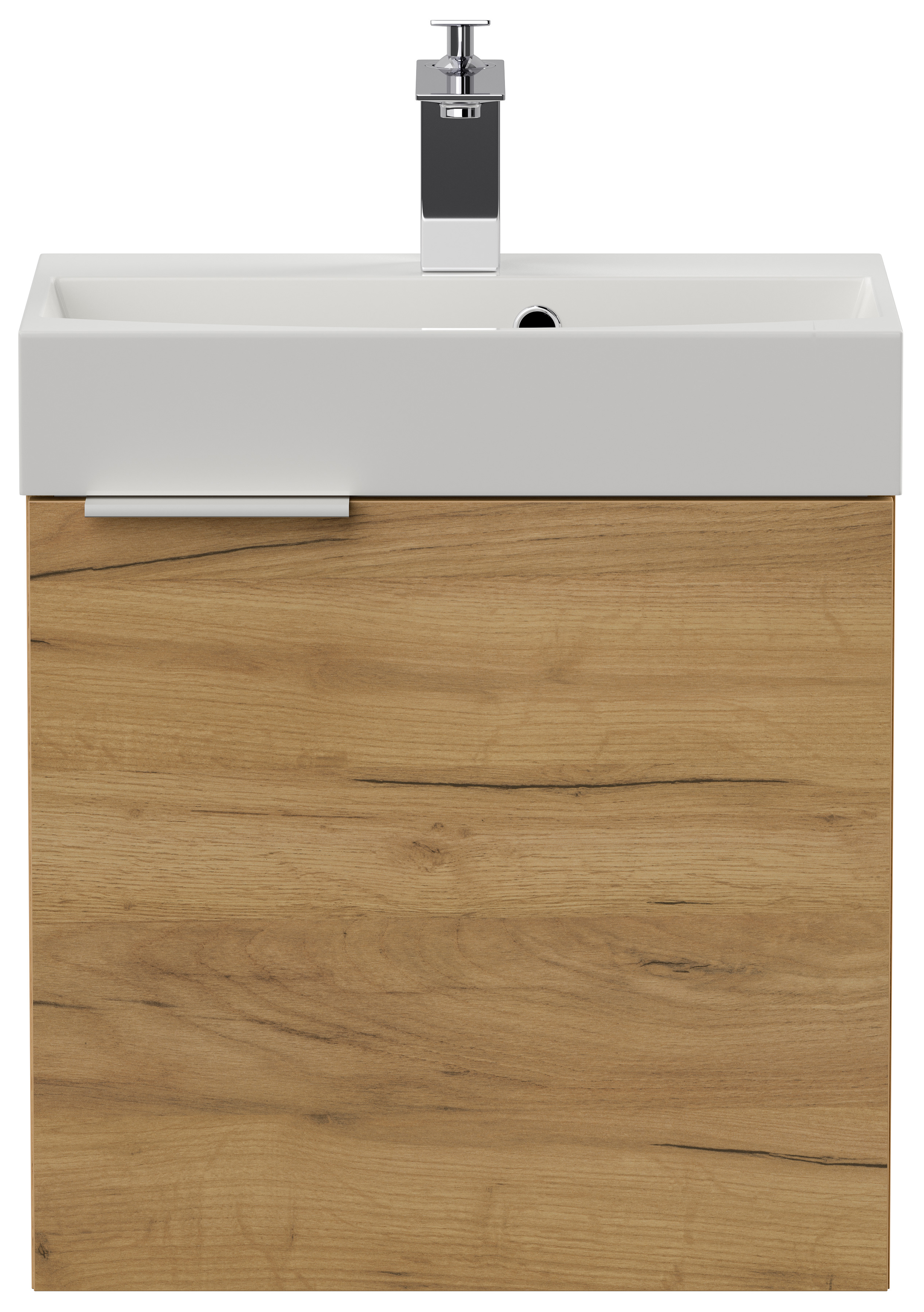 Gäste WC Badmöbel Kubus Slimline 50cm SoftClose eiche gold