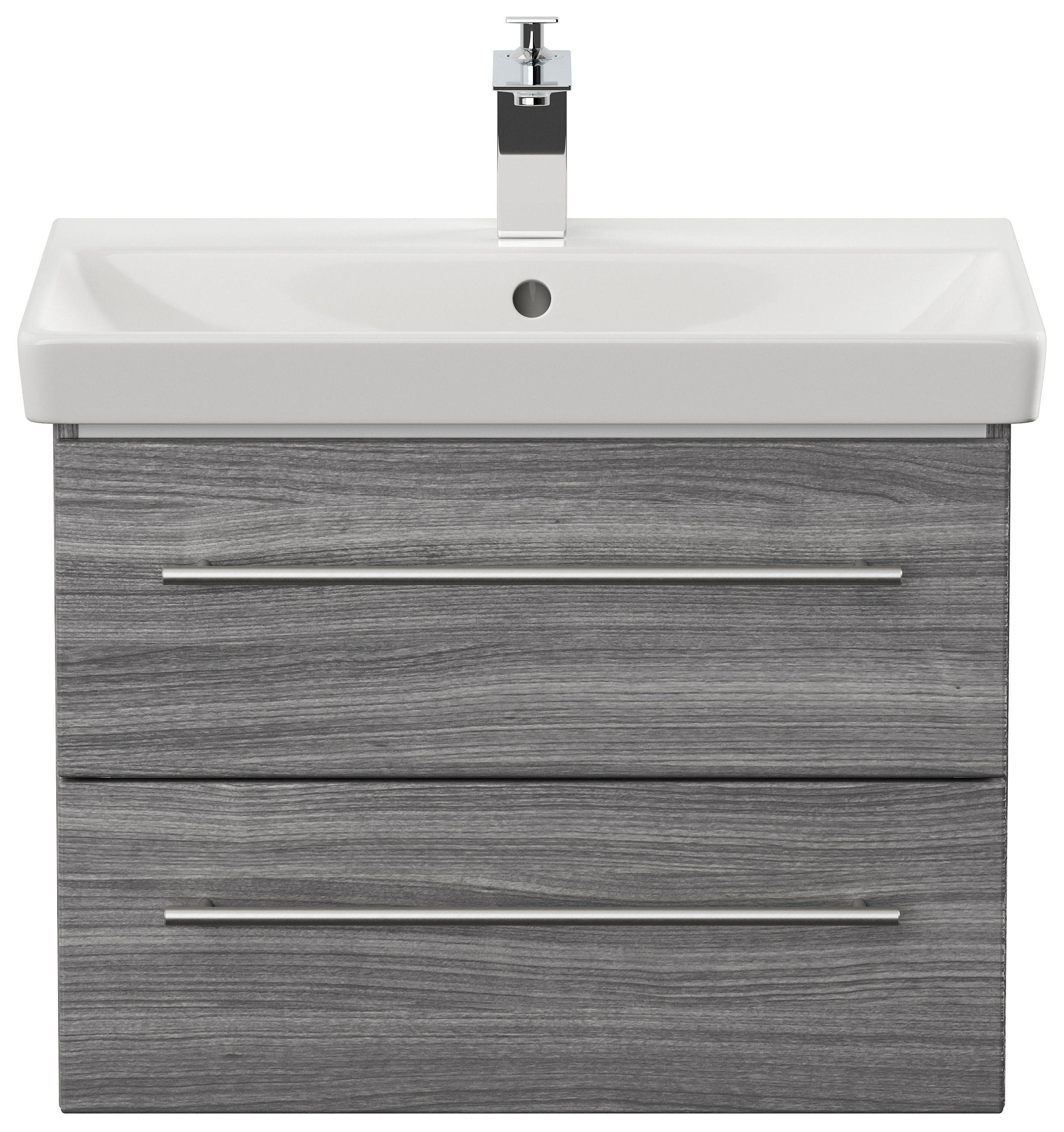 Badmöbel mit Villeroy & Boch Avento Waschbecken 65cm SoftClose silbereiche
