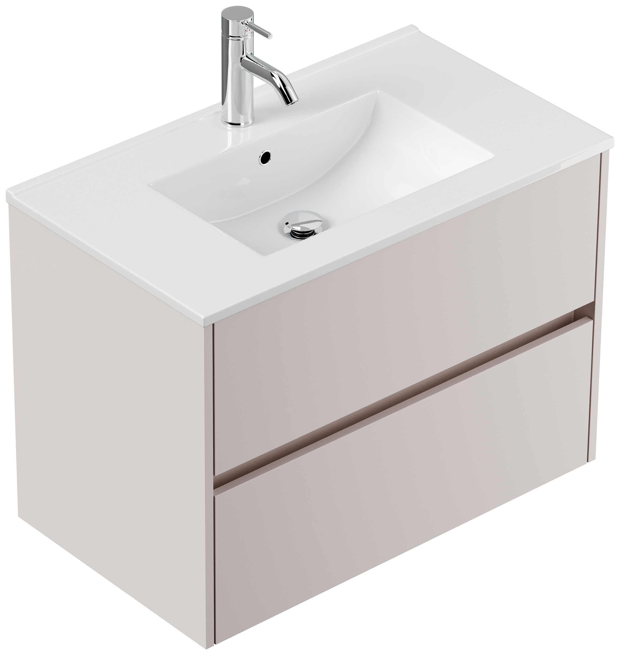 Badmöbel Taifun & Waschtisch 80 cm 2 Greifraum SoftClose Auszüge eiche gold