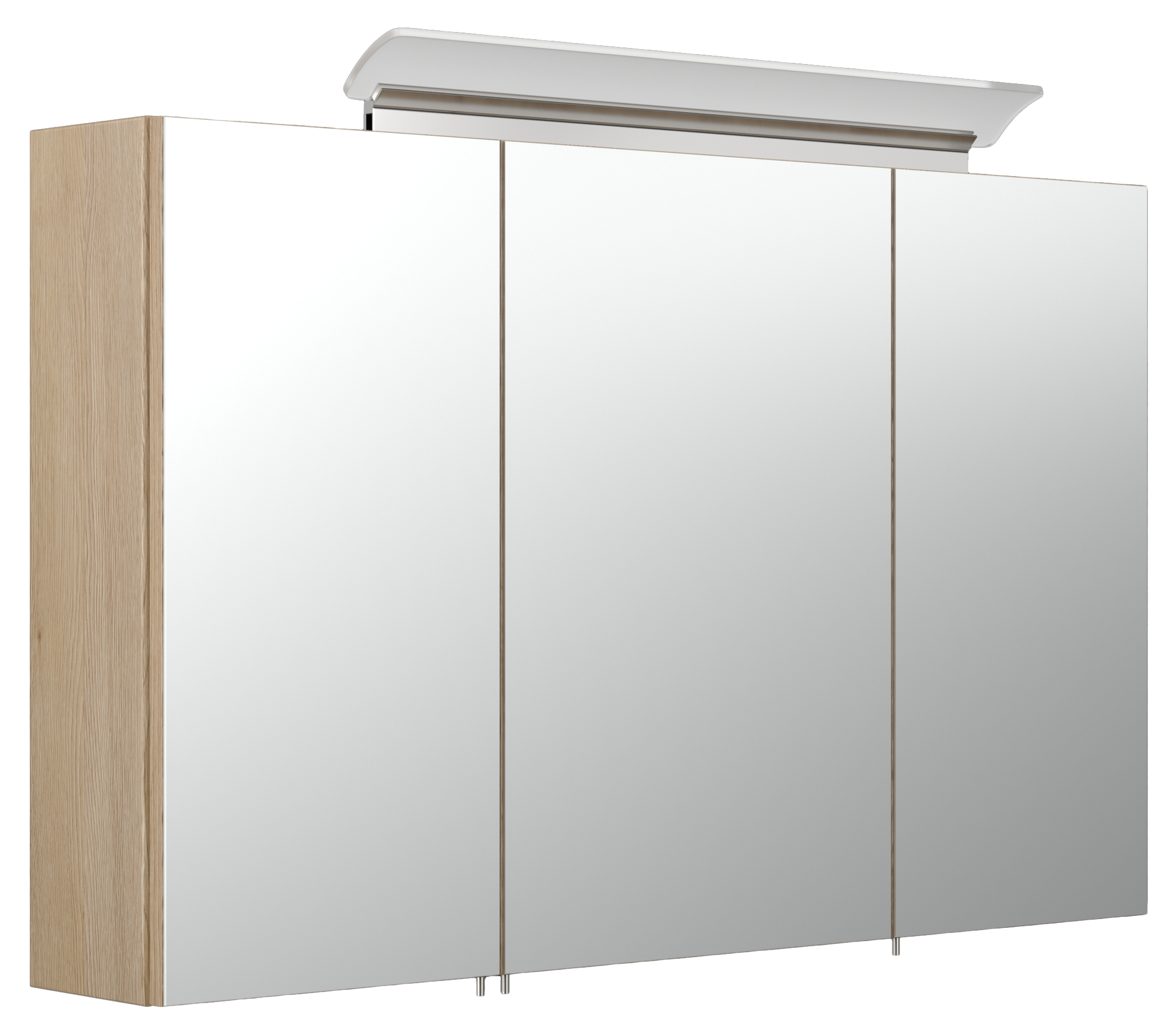 Badmöbel-Set Firenze 100 2 tlg. inkl. Spiegelschrank SoftClose eiche hell
