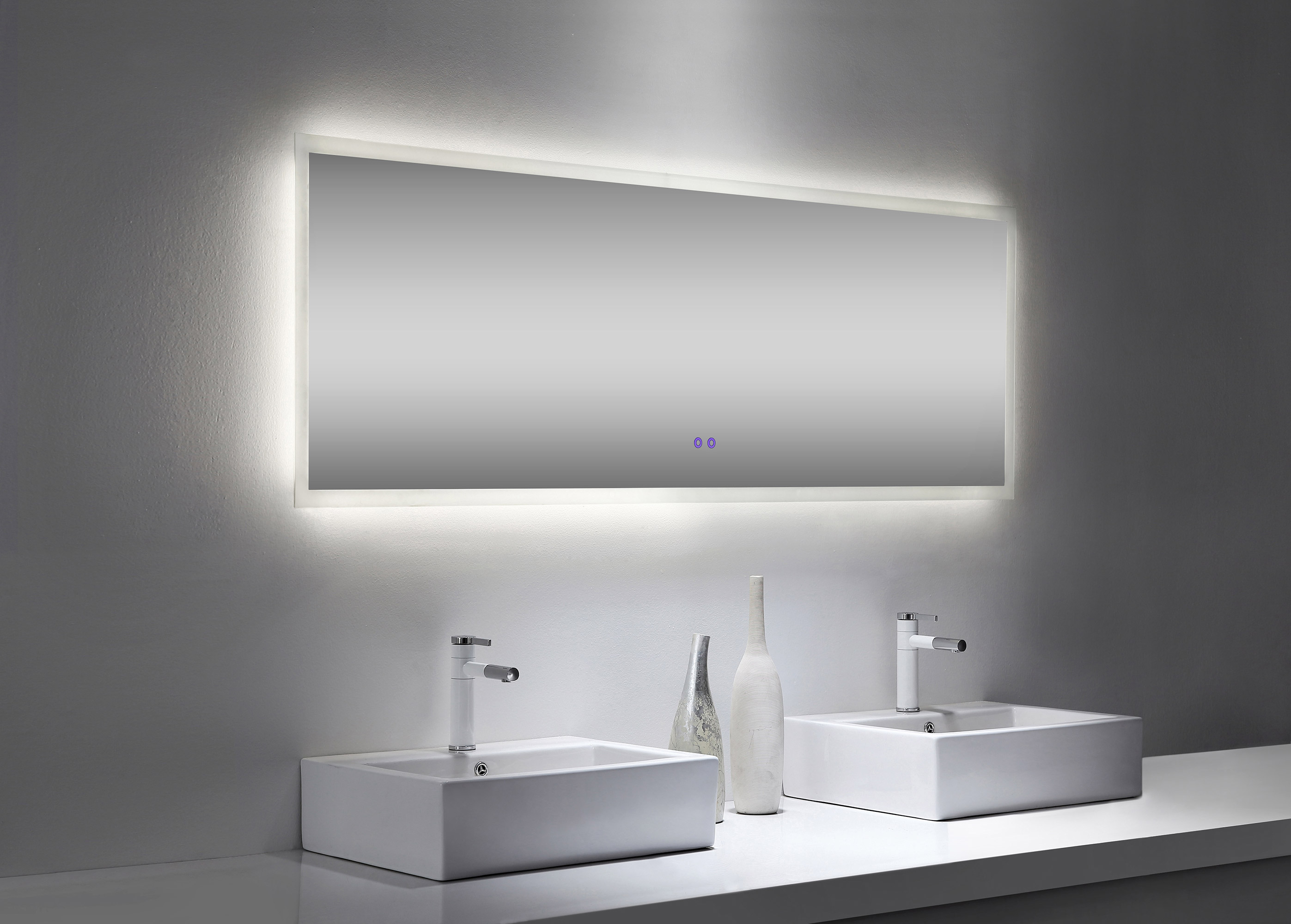 Badmöbelset Colossos180 4-teilig LED Spiegel 2x Hochschrank weiss hochglanz