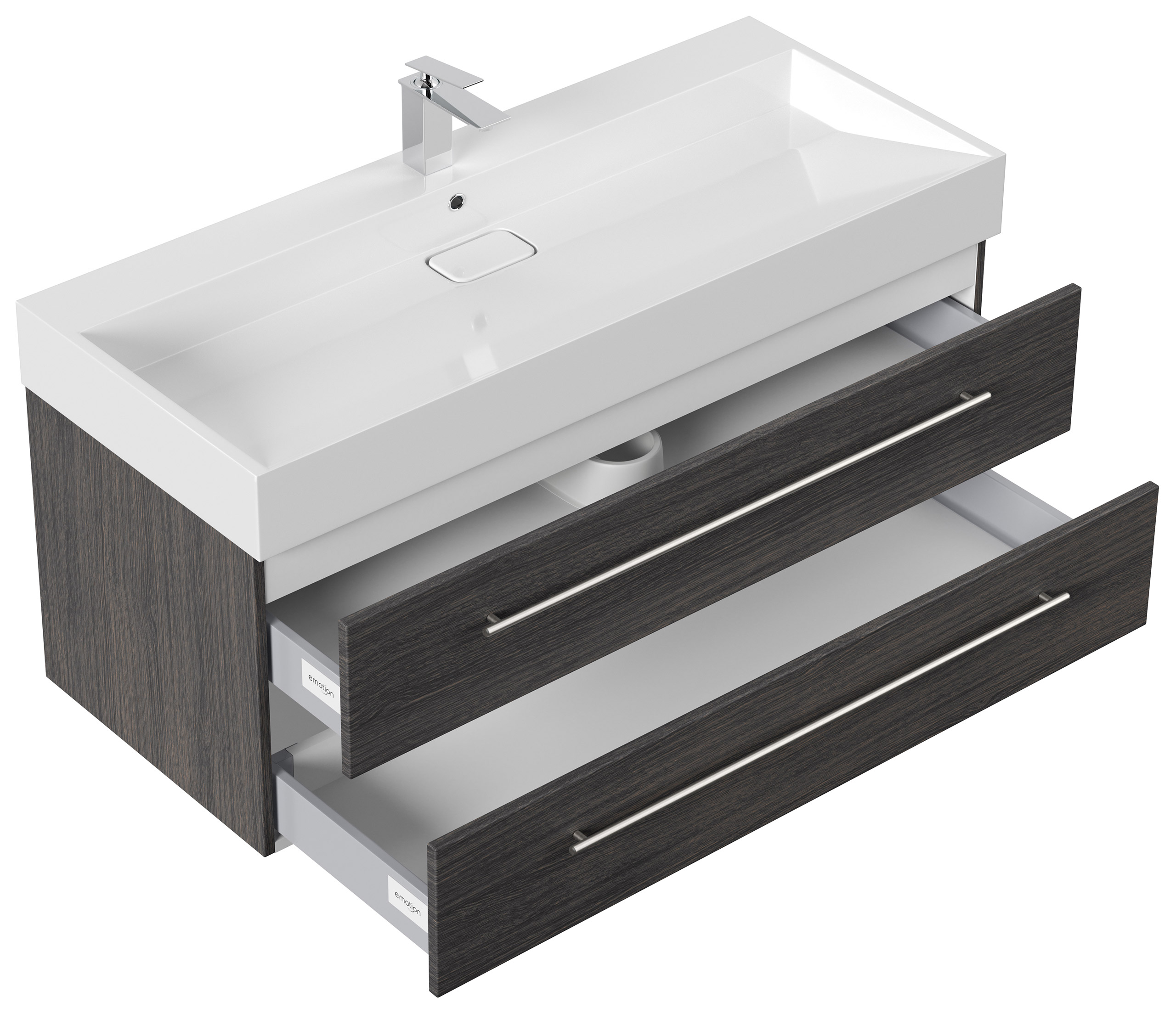 Badmöbel Design 1200 anthrazit gemasert
