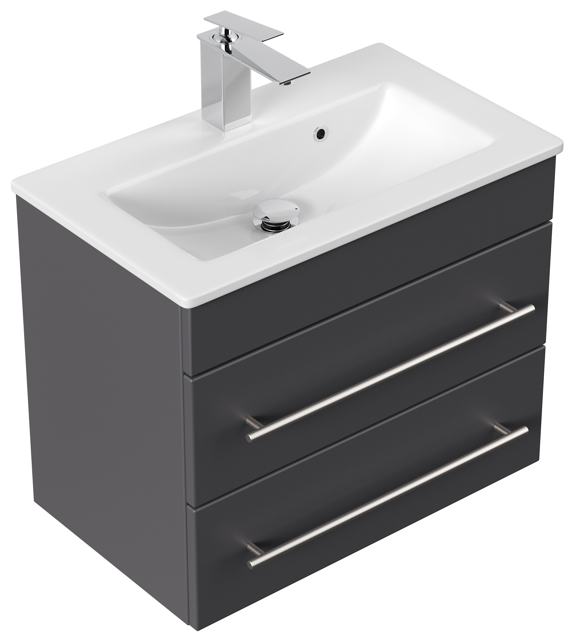 Badmöbel Mars 600 SlimLine SoftClose anthrazit Badmöbel Mars 600 SlimLine SoftClose anthrazit