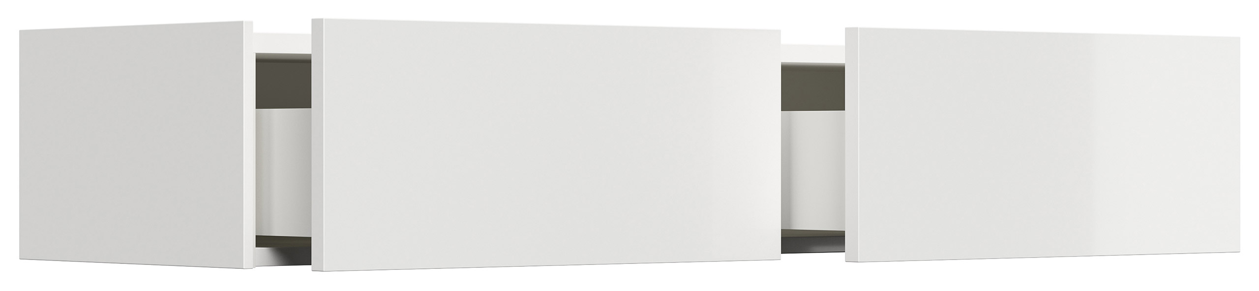 Hängekonsole Sideboard Urban Slimline 2 Push-to-open Einzüge lackiert Weiß Hgl