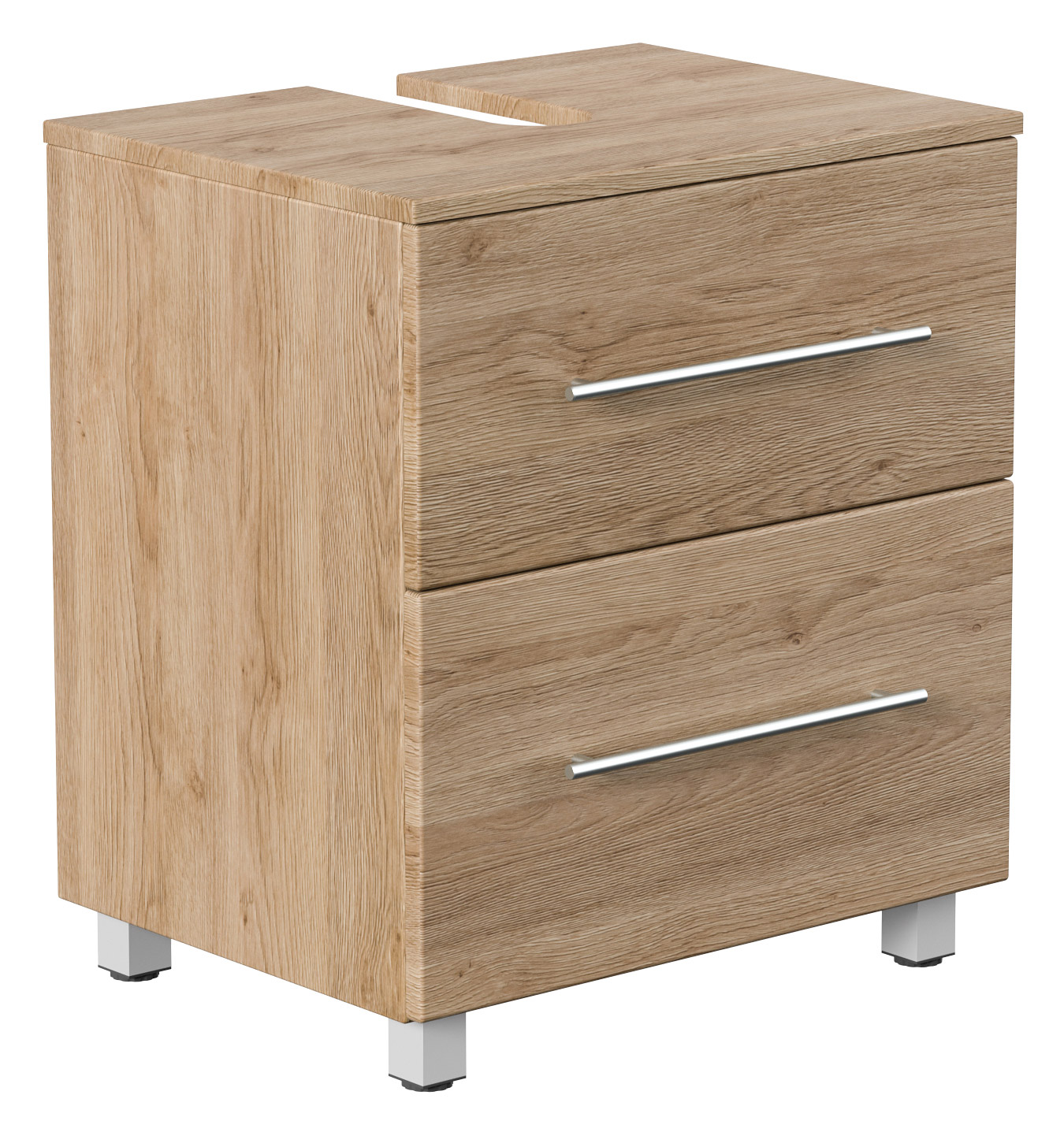 Universal Unterbau auf Standfüßen 55 cm SoftClose eiche hell