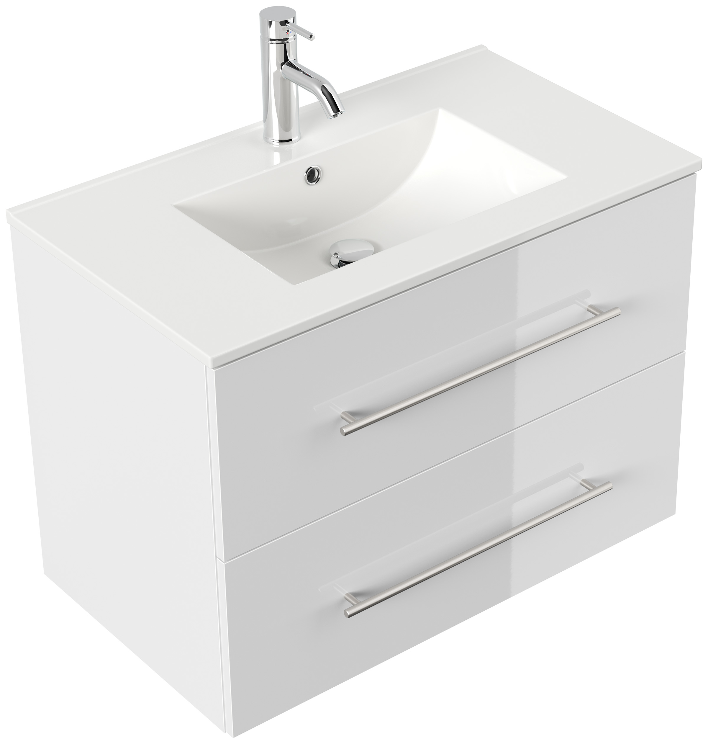 Badmöbel Firenze 80 SoftClose weiss hochglanz