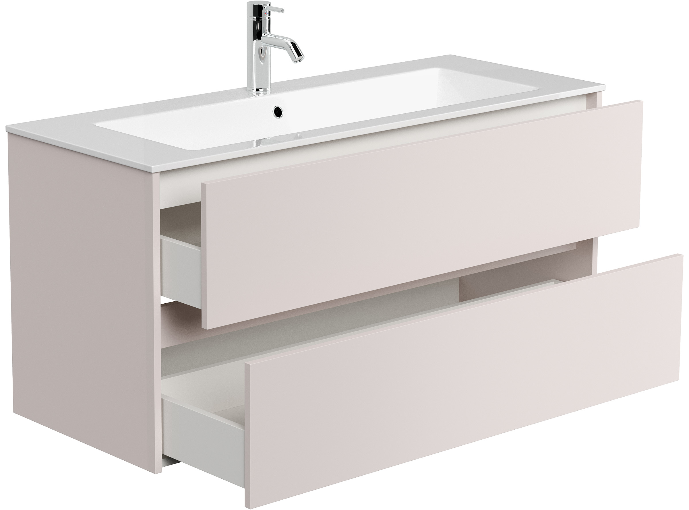 Badmöbel Taifun mit Waschtisch 120 cm 2 Greifraum SoftClose Auszüge eiche gold