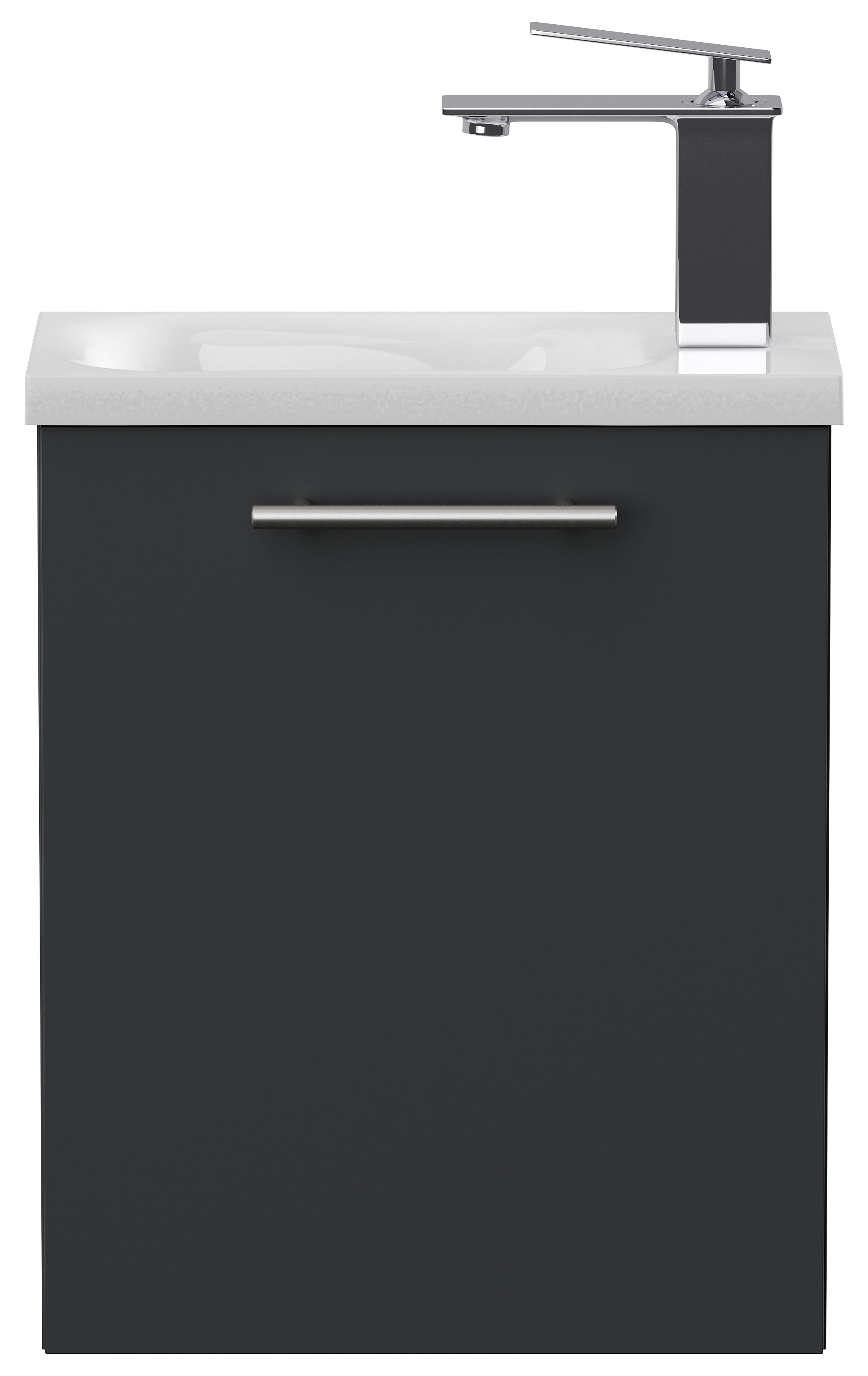 Gäste WC Badmöbel Pico Slimline 40cm SoftClose grafit