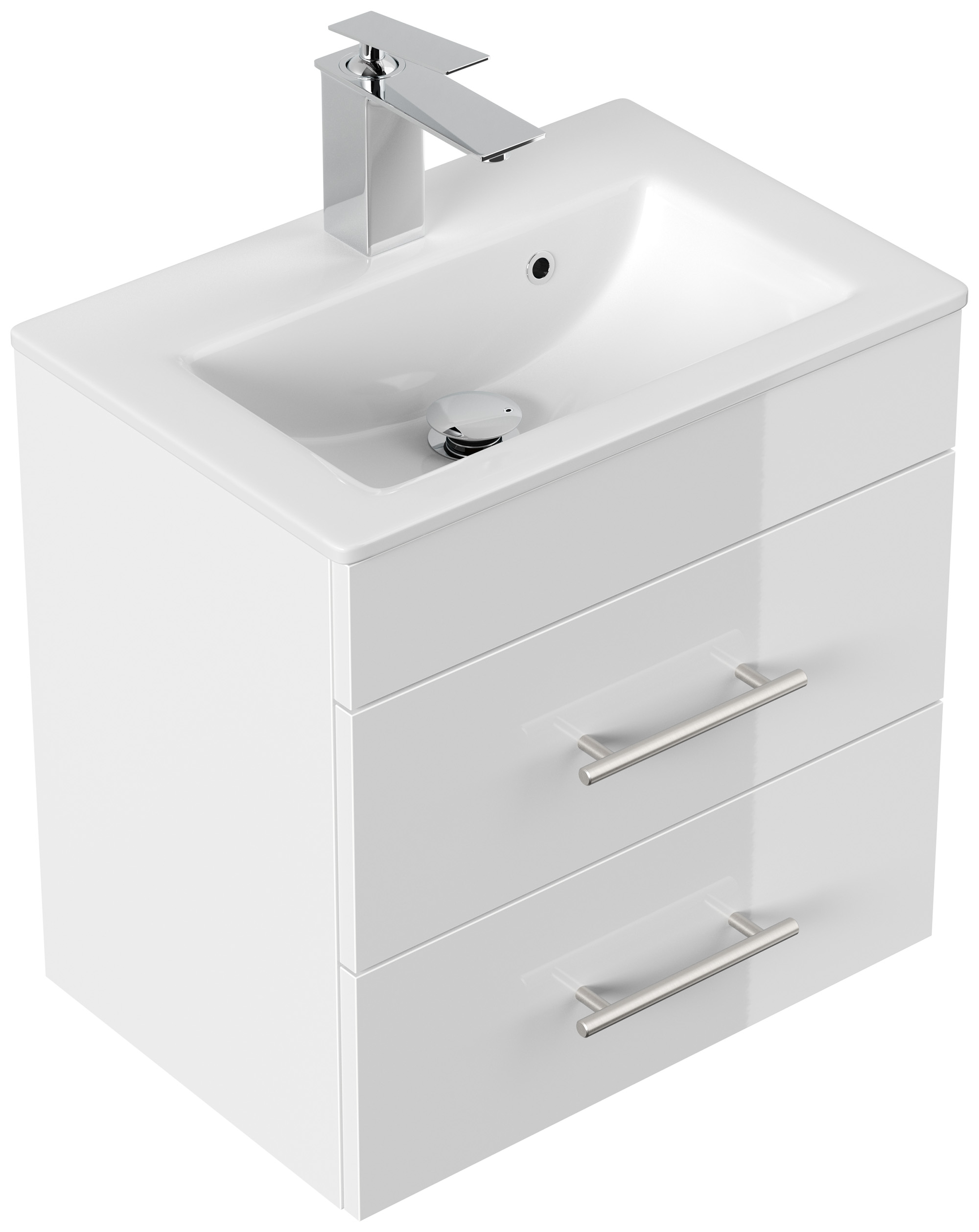 Badmöbel Mars 500 SlimLine SoftClose weiss hochglanz
