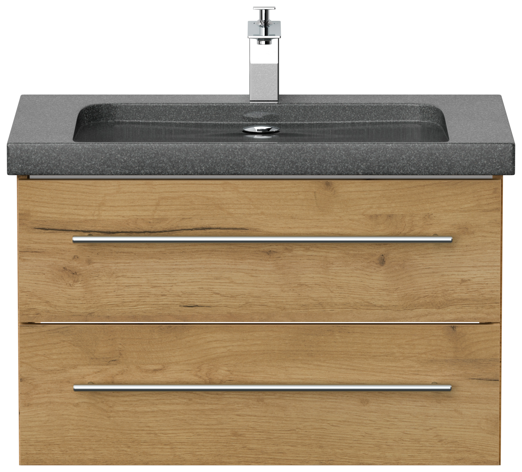 Badmöbel Granit G654 Damo 75cm 1 Hahnloch SoftClose eiche gold