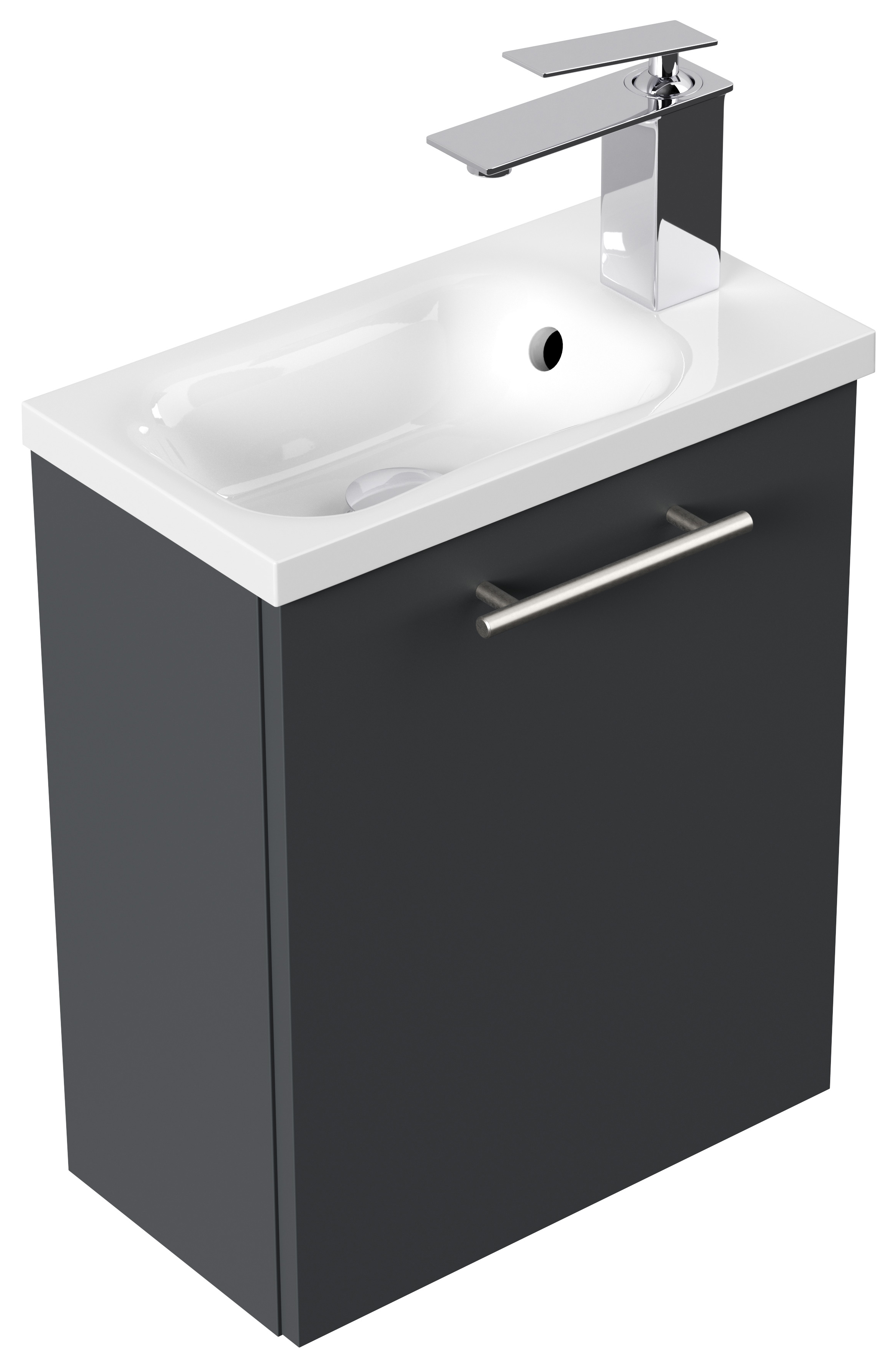 Gäste WC Badmöbel Pico Slimline 40cm SoftClose grafit