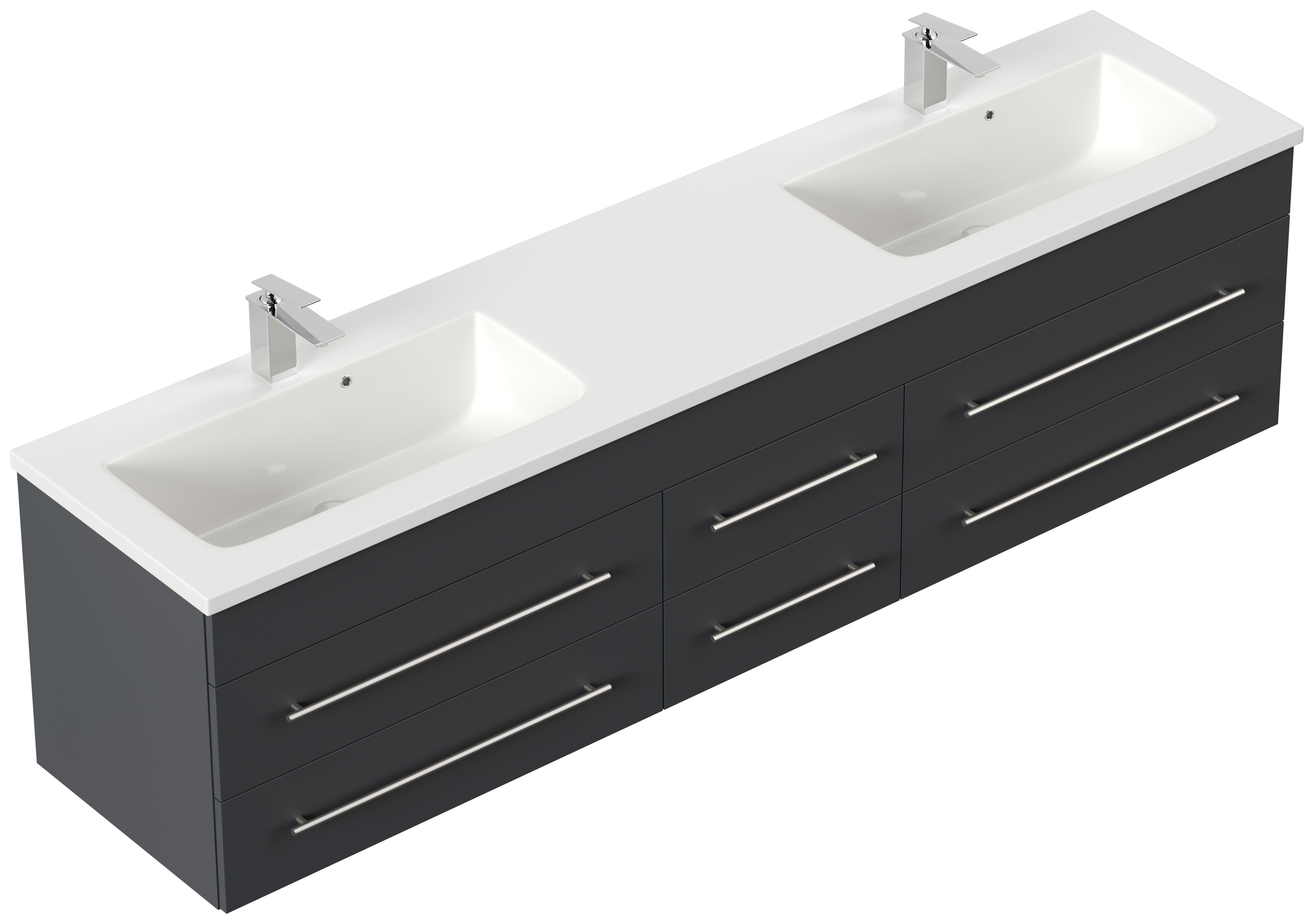 Badmöbel Colossos 200 SoftClose grafit