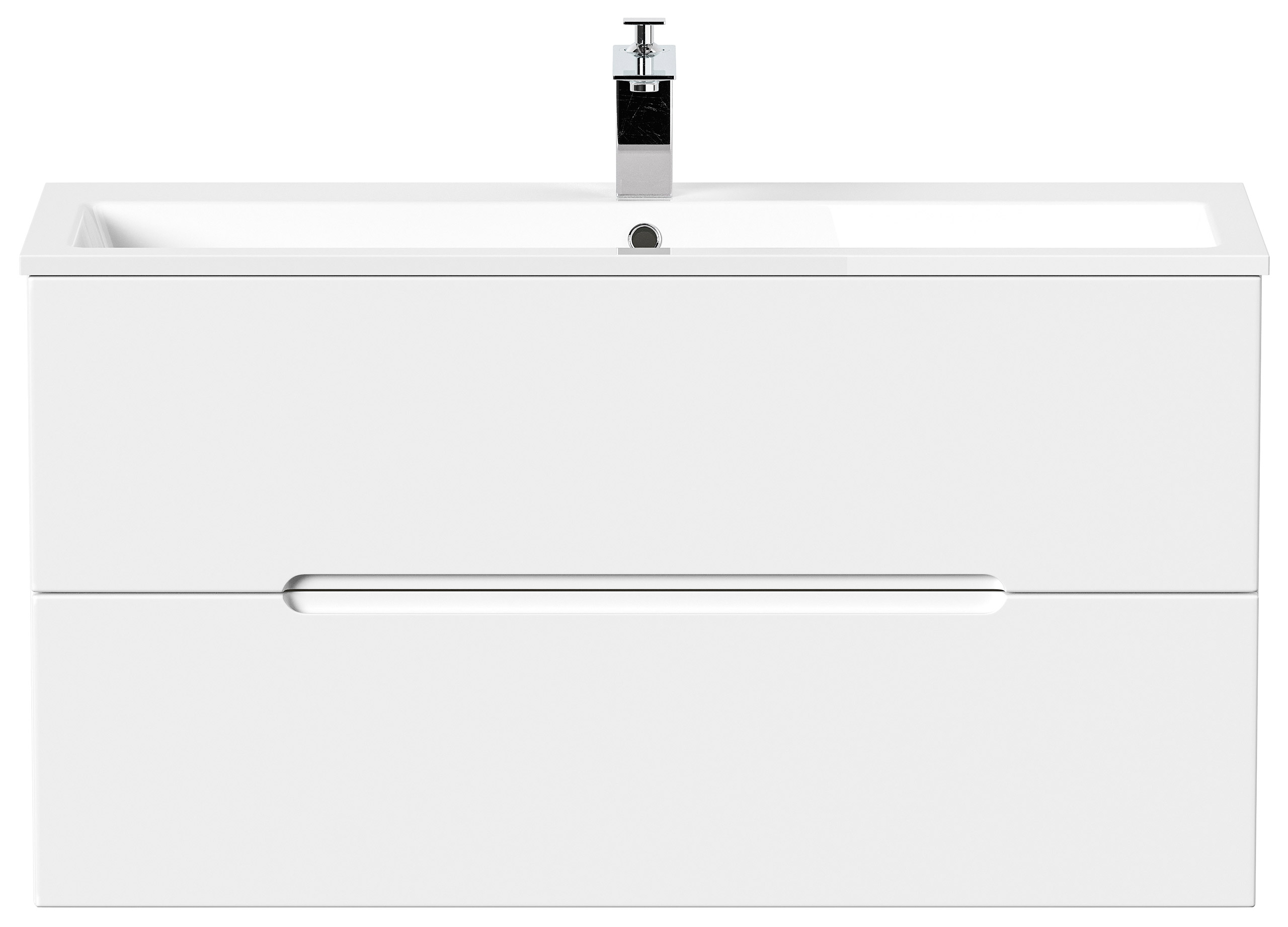 Badmöbel Mars 1000 SlimLine SoftClose Schubladen weiss mattiert