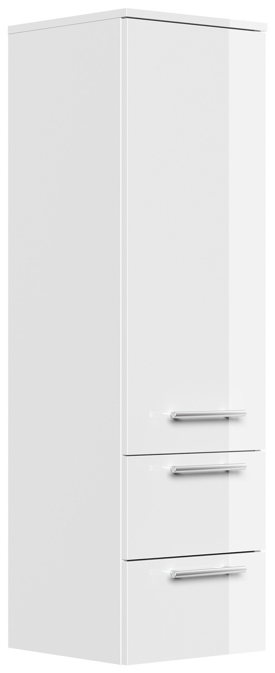 Badmöbel Set Firenze 80 3tlg. Spiegelschrank & Seitenschrank weiß hochglanz