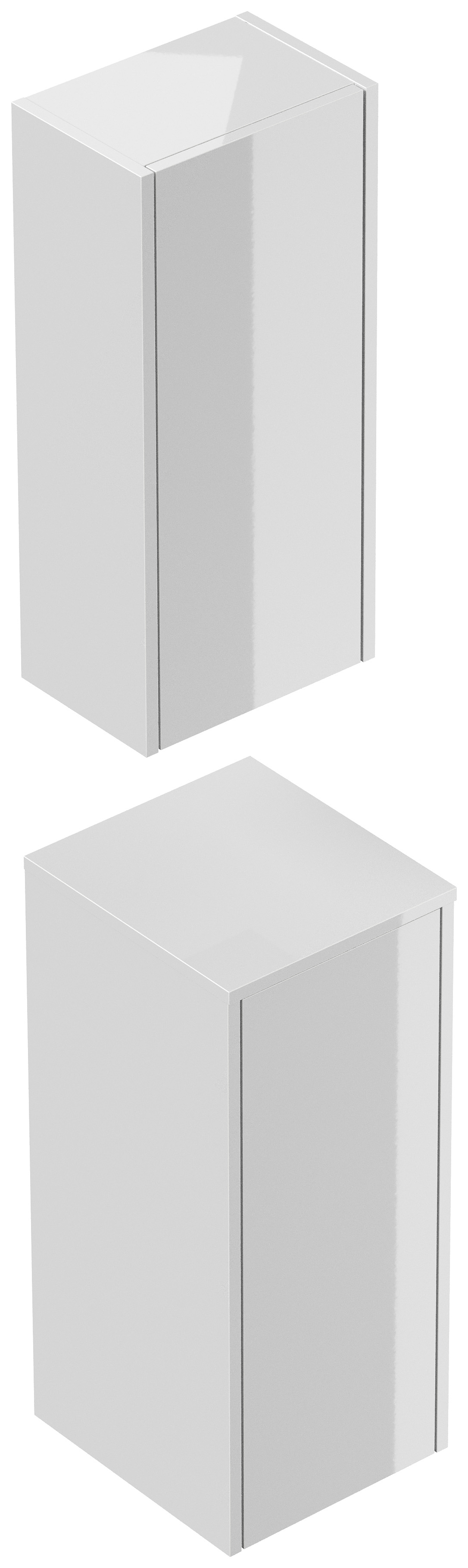 Badschrank 2er Set Taifun zur Wandmontage weiß Hgl