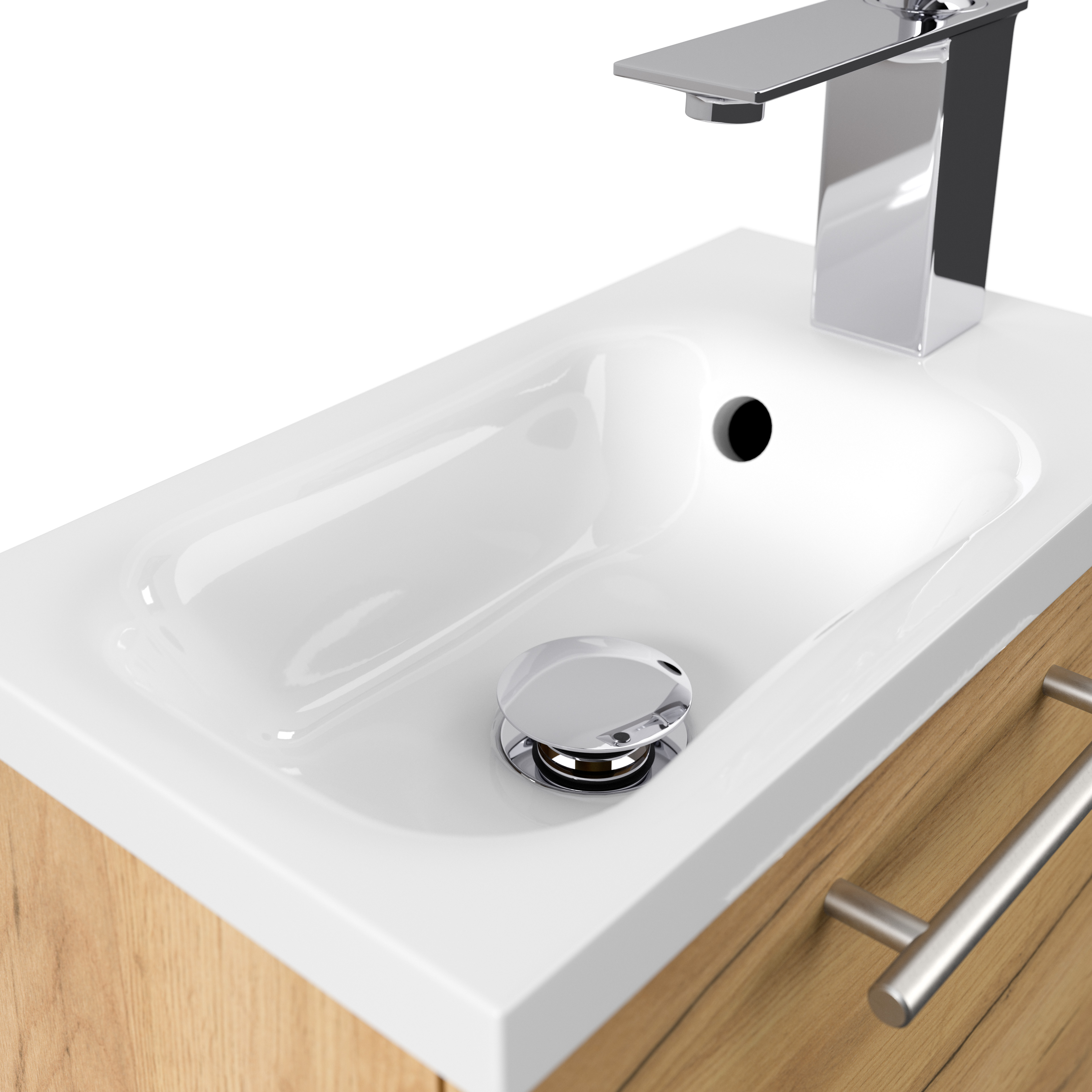 Gäste WC Badmöbel Pico Slimline 40cm SoftClose eiche gold